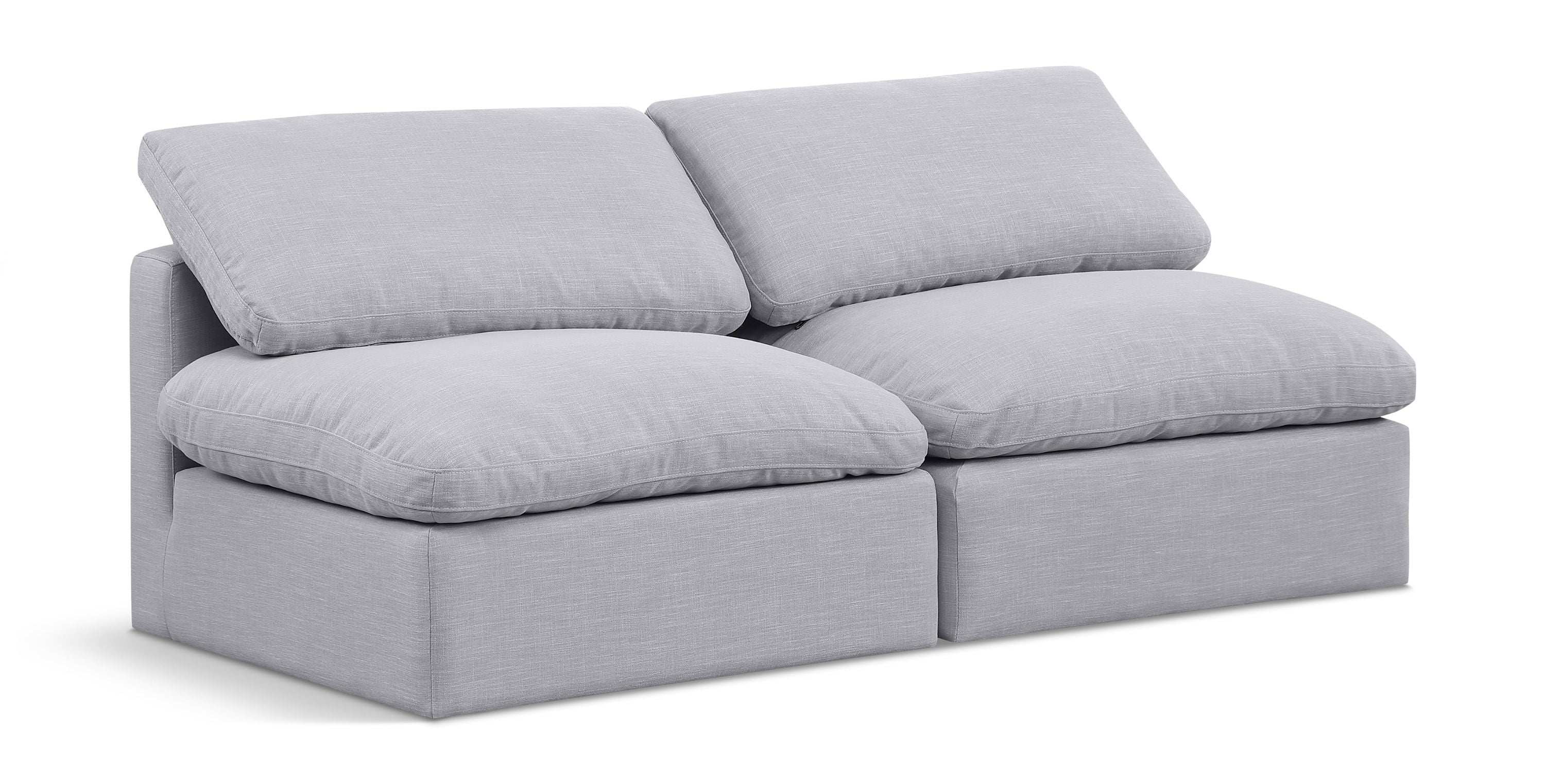 Indulge - Linen 2 Seat Modular Armless Sofa - Best Buy Furniture