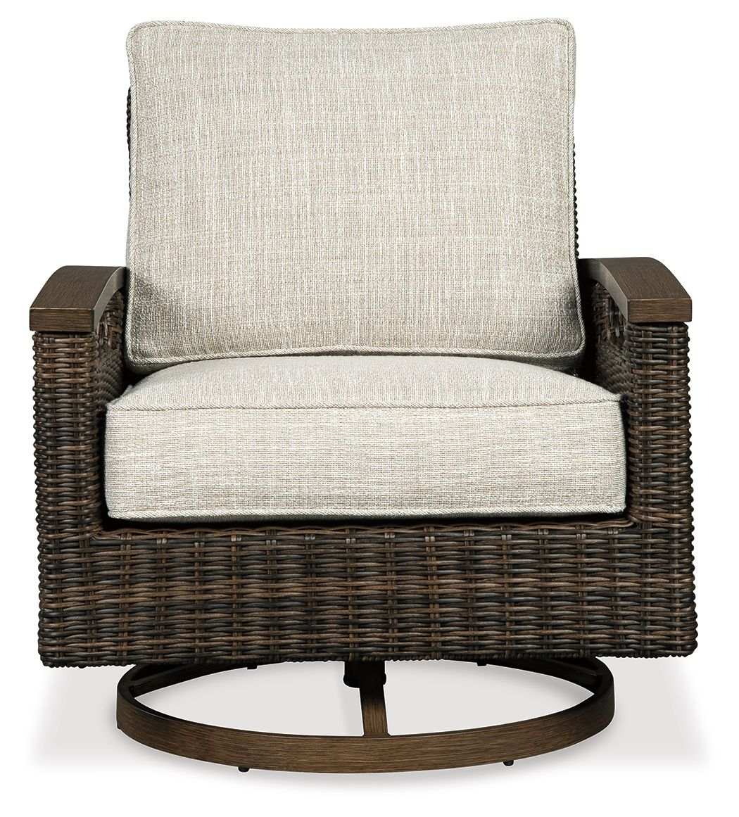 Paradise Trail - Swivel Lounge Chair (Set of 2) - Medium Brown - Best Buy Furniture