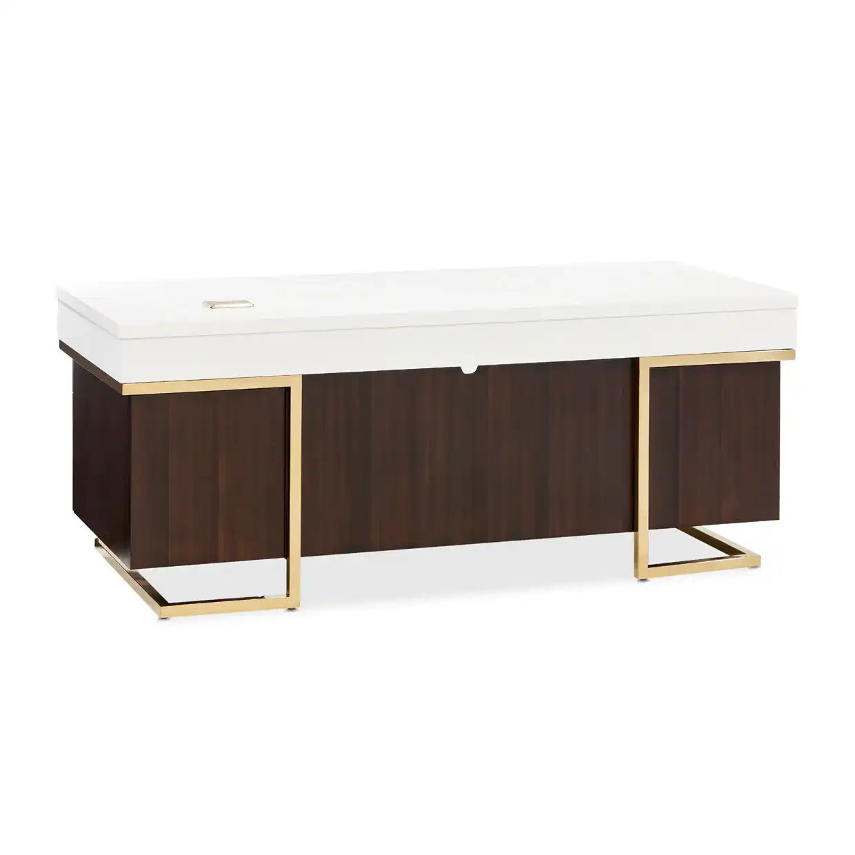 Belmont Place - Desk - White / Dark Brown - Best Buy Furniture