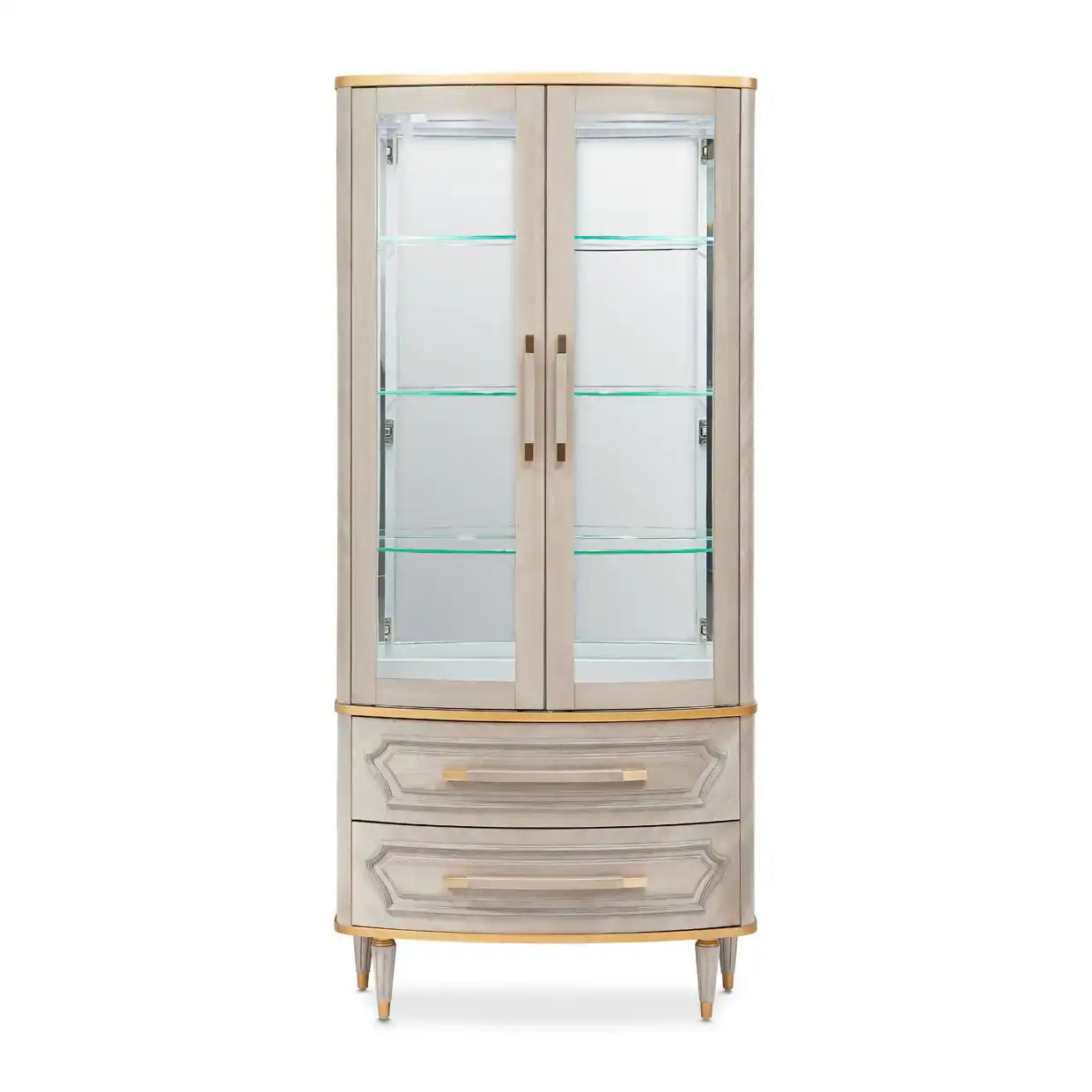 St. Charles - Display Cabinet - Dove Gray - Best Buy Furniture