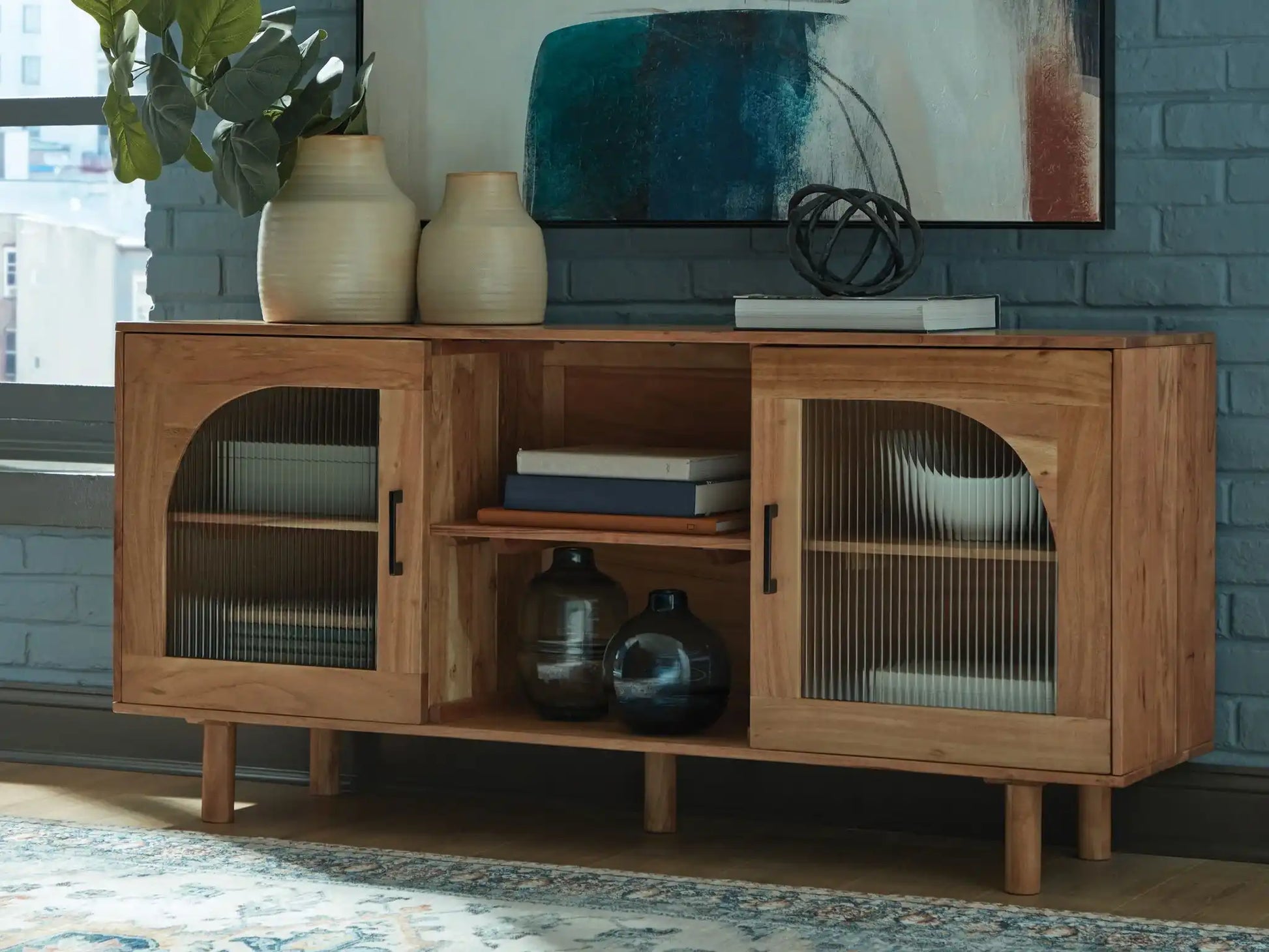 Adway - Accent Cabinet - Natural Brown - Best Buy Furniture