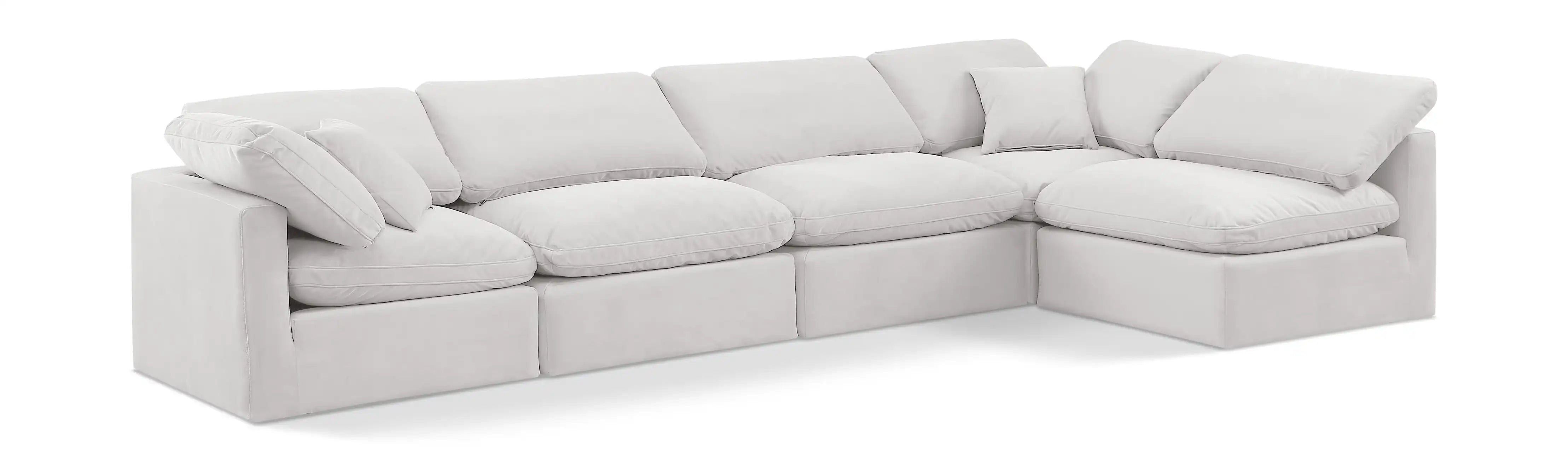 Indulge - Velvet 5 Piece Modular Sectional - Best Buy Furniture