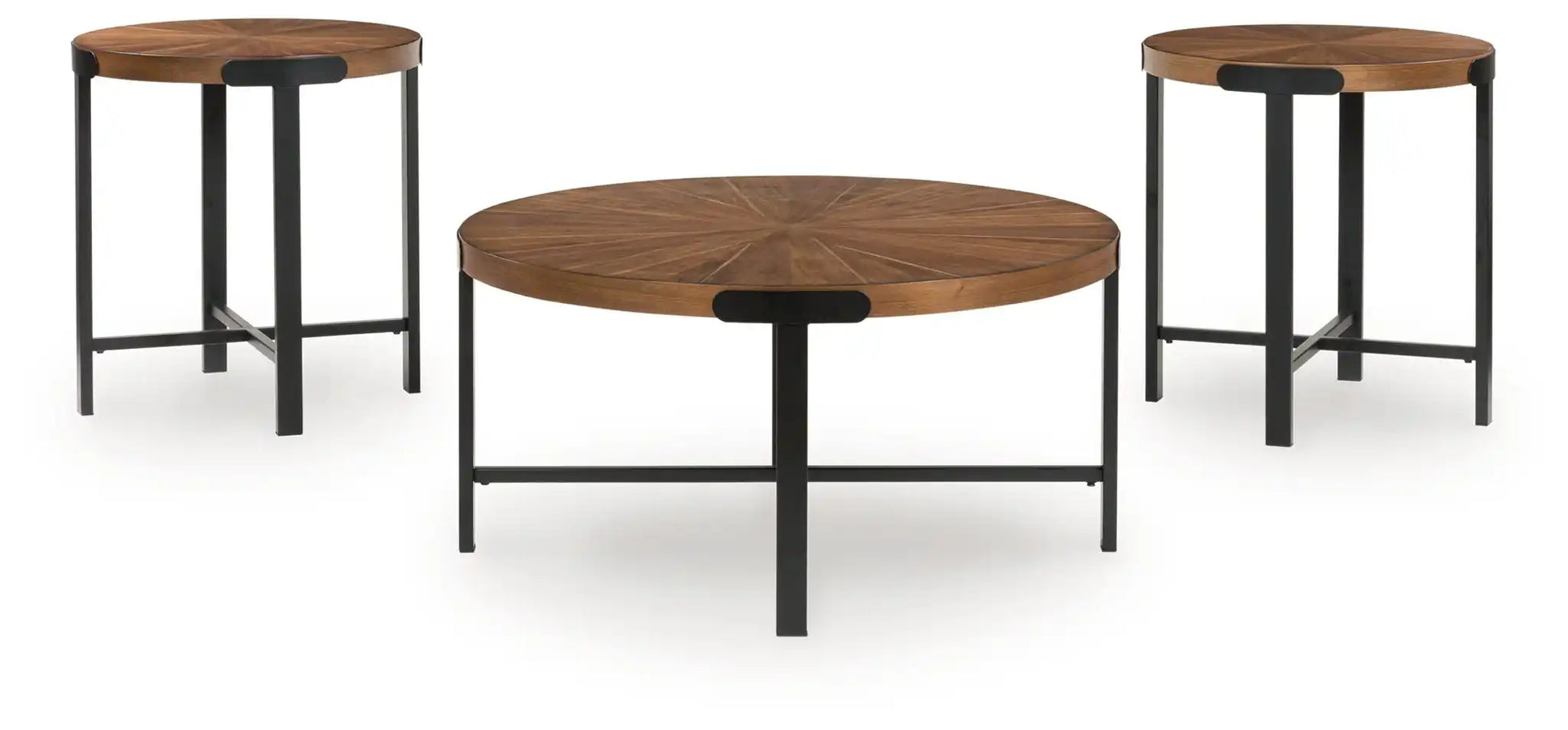 Crosstrail - Occasional Table Set (Set of 3) - Brown - Best Buy Furniture