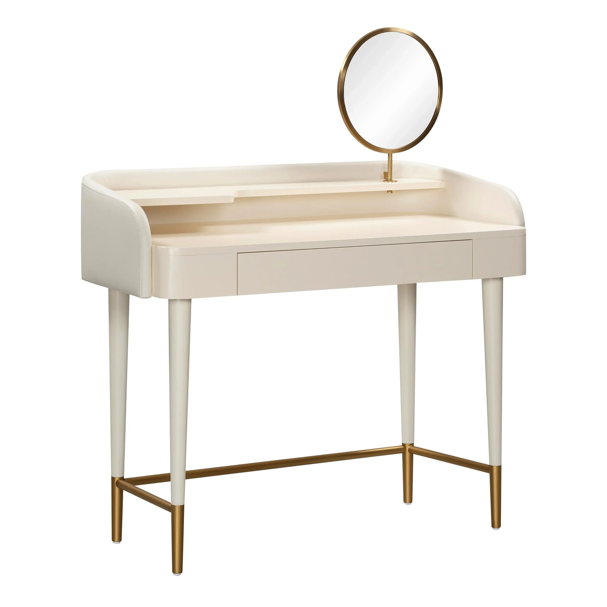 Penelope - Vegan Leather Wrapped Vanity Desk - Best Buy Furniture