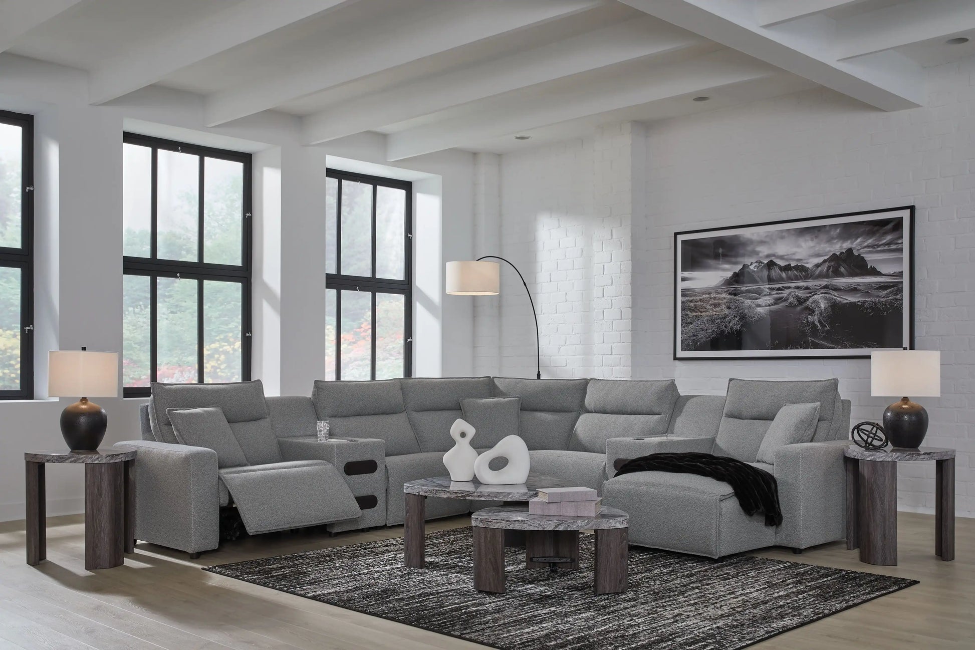 ModMax II - Salt And Pepper - Reclining Sectional - Best Buy Furniture