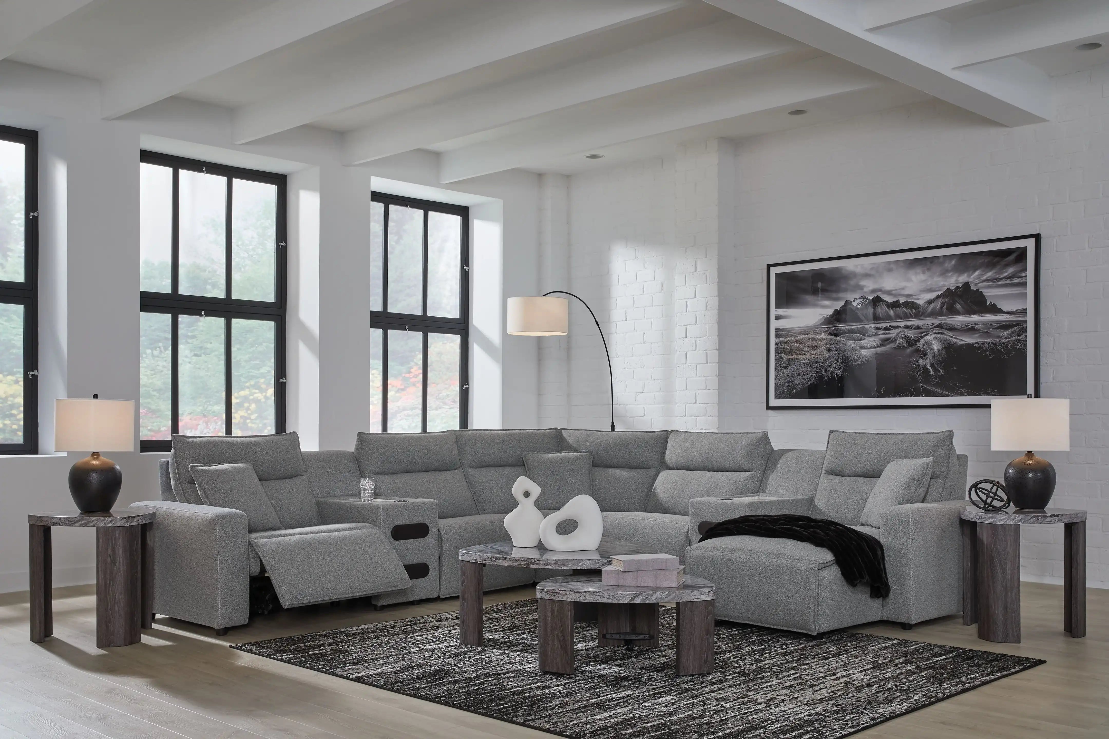 ModMax II - Salt And Pepper - Reclining Sectional - Best Buy Furniture