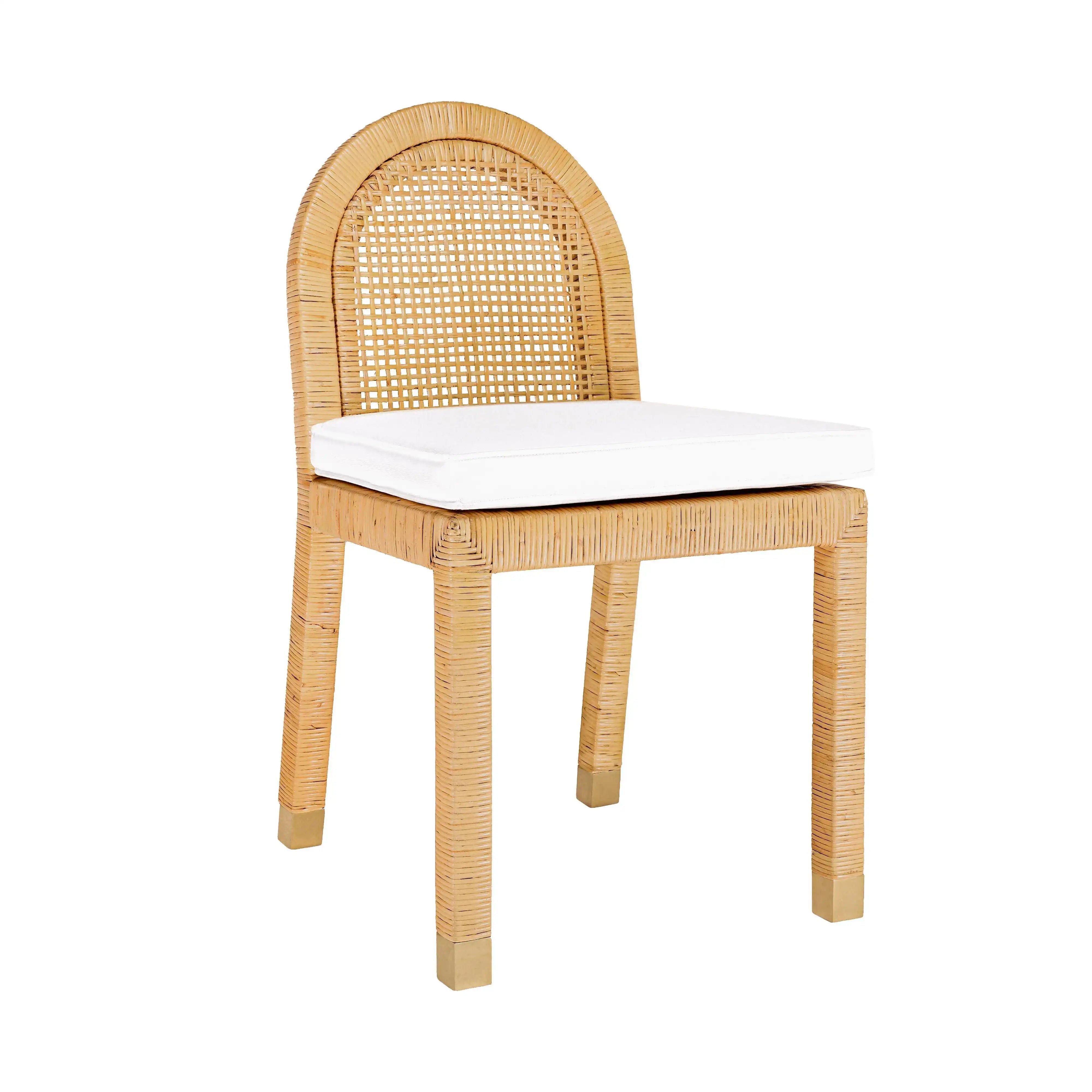 Amara - Rattan Arched Back Dining Chair - Natural - Best Buy Furniture