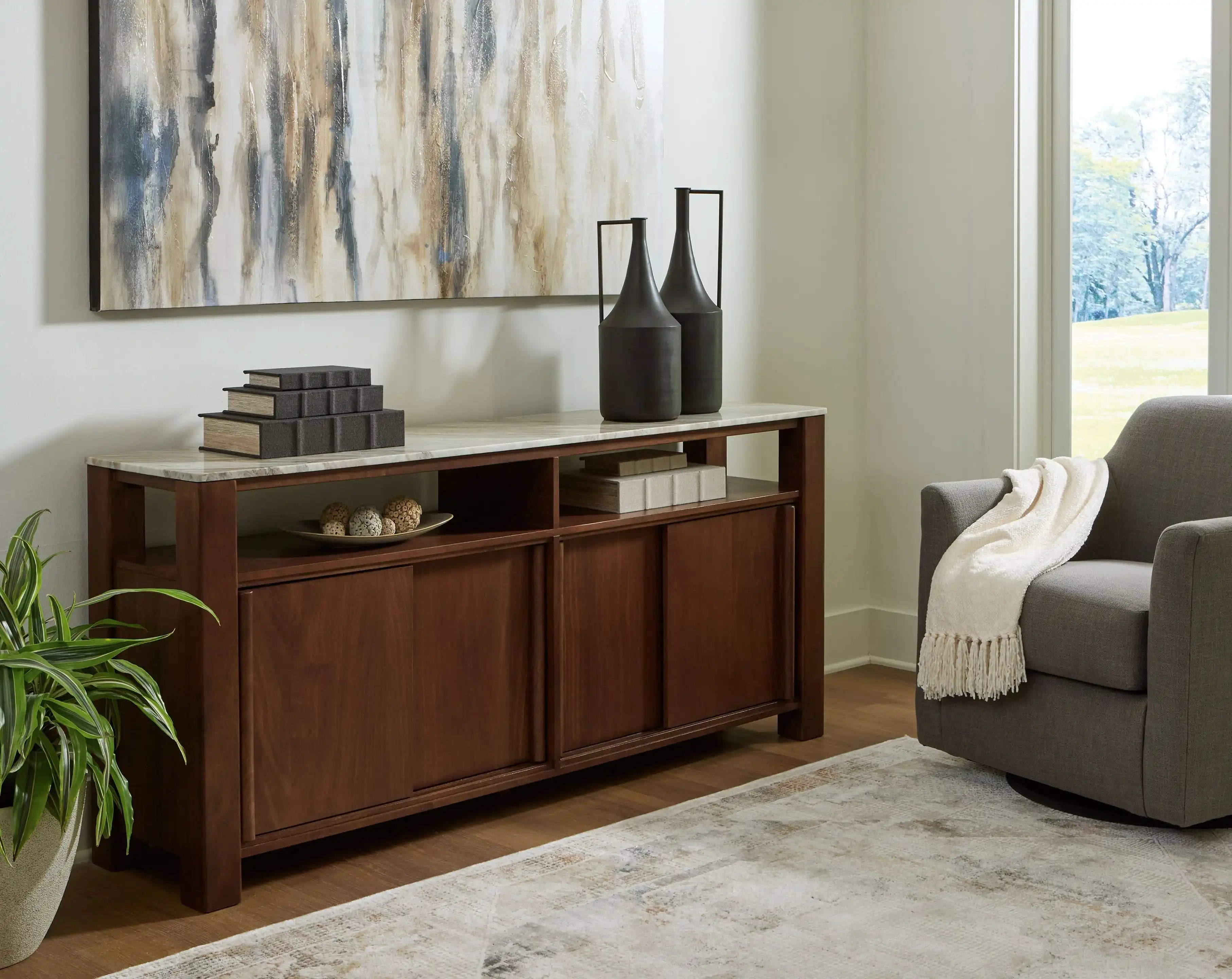 Tobinville - Accent Cabinet - Dark Brown - Best Buy Furniture