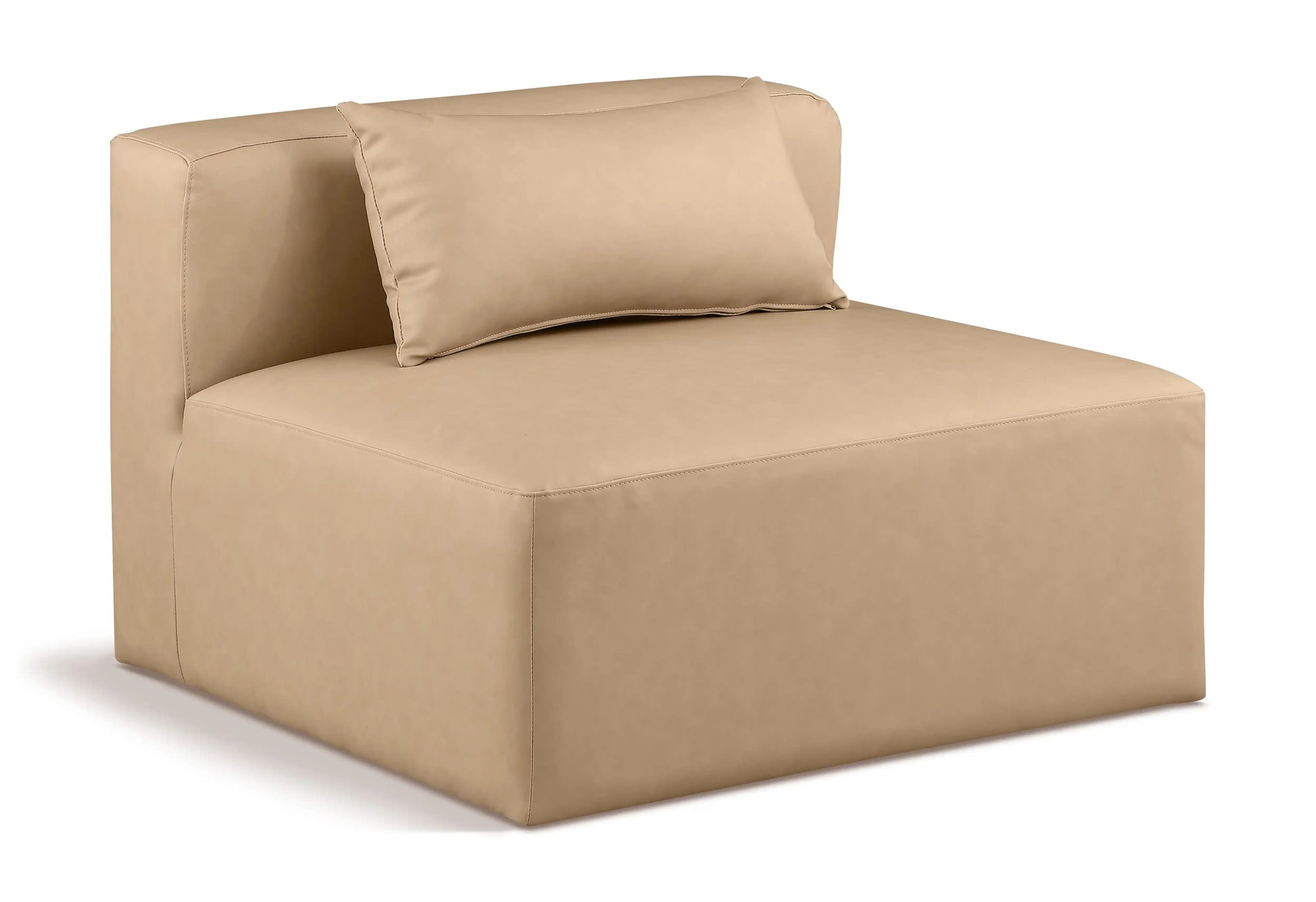 Cube - Armless Chair - Tan - Best Buy Furniture