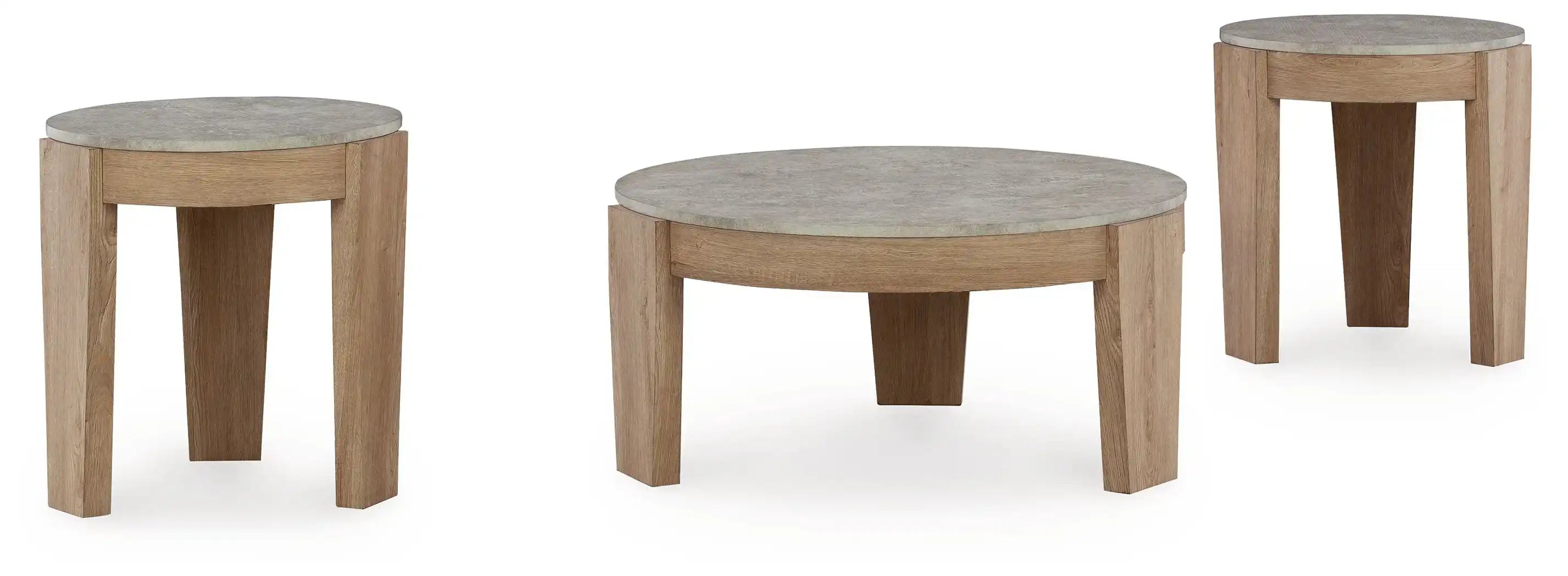 Guystone - Occasional Table Set (Set of 3) - Light Brown - Best Buy Furniture