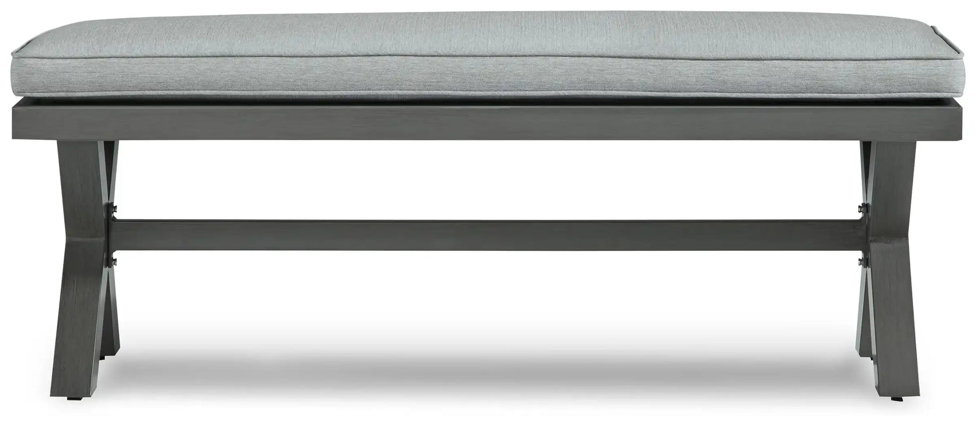 Elite Park - Bench With Cushion - Gray - Best Buy Furniture