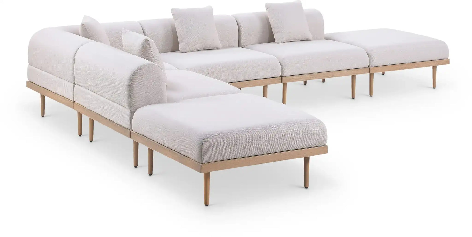 Laguna - 6 Piece 142" Outdoor Patio Modular Sectional - Best Buy Furniture