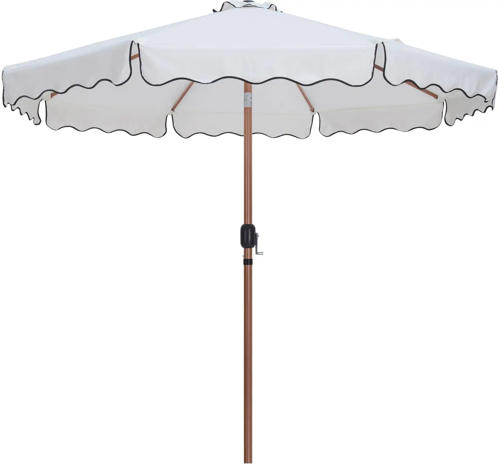 Amalfi - Patio Umbrella - Black Base / Light Brown Pole