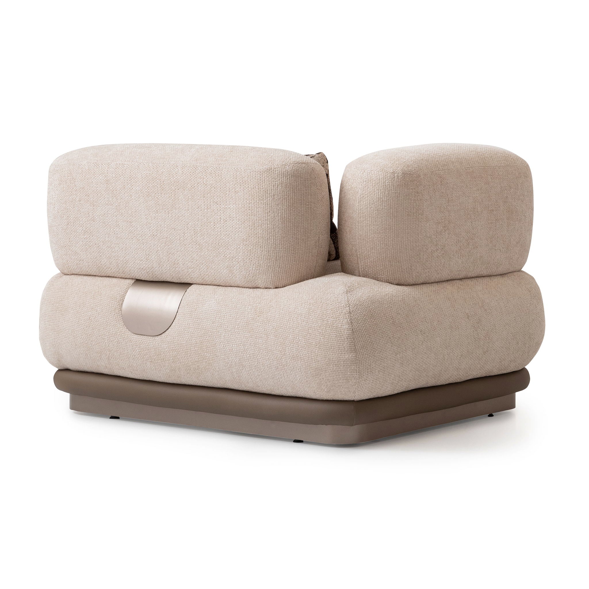 Bristol Point - LAF Chair - Fawn / Saddle Brown