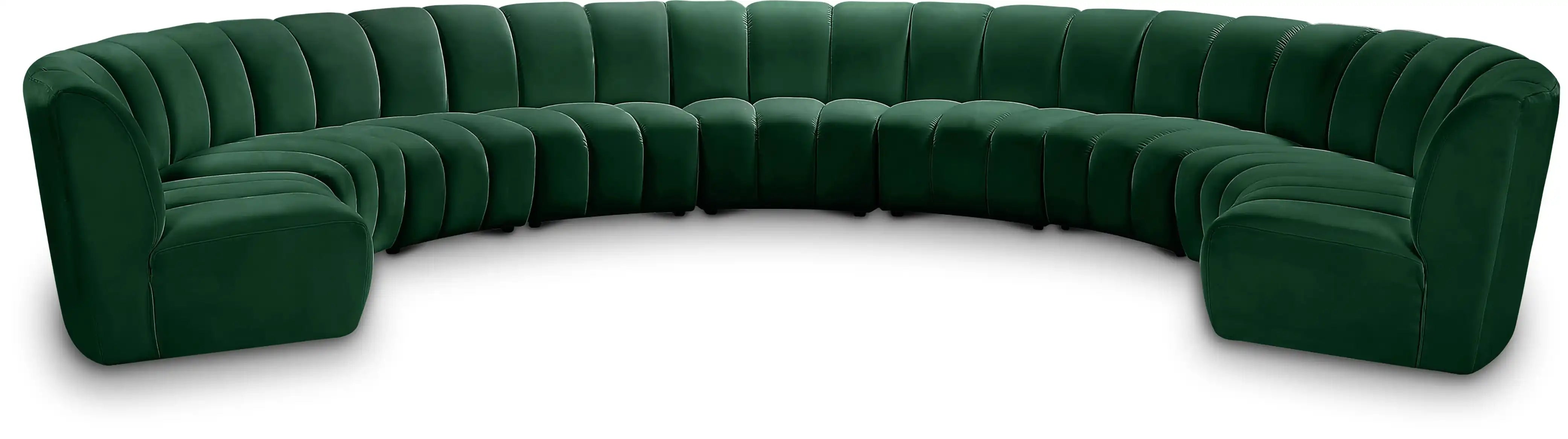 Infinity - 9 Piece Velvet Modular Sectional - Best Buy Furniture