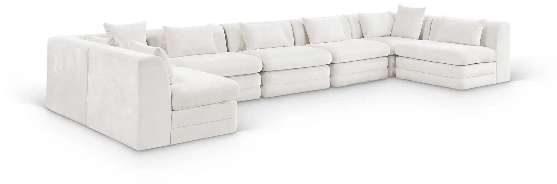 Stellar - 7 Piece Chenille Fabric Upholstered Modular Sectional - Best Buy Furniture