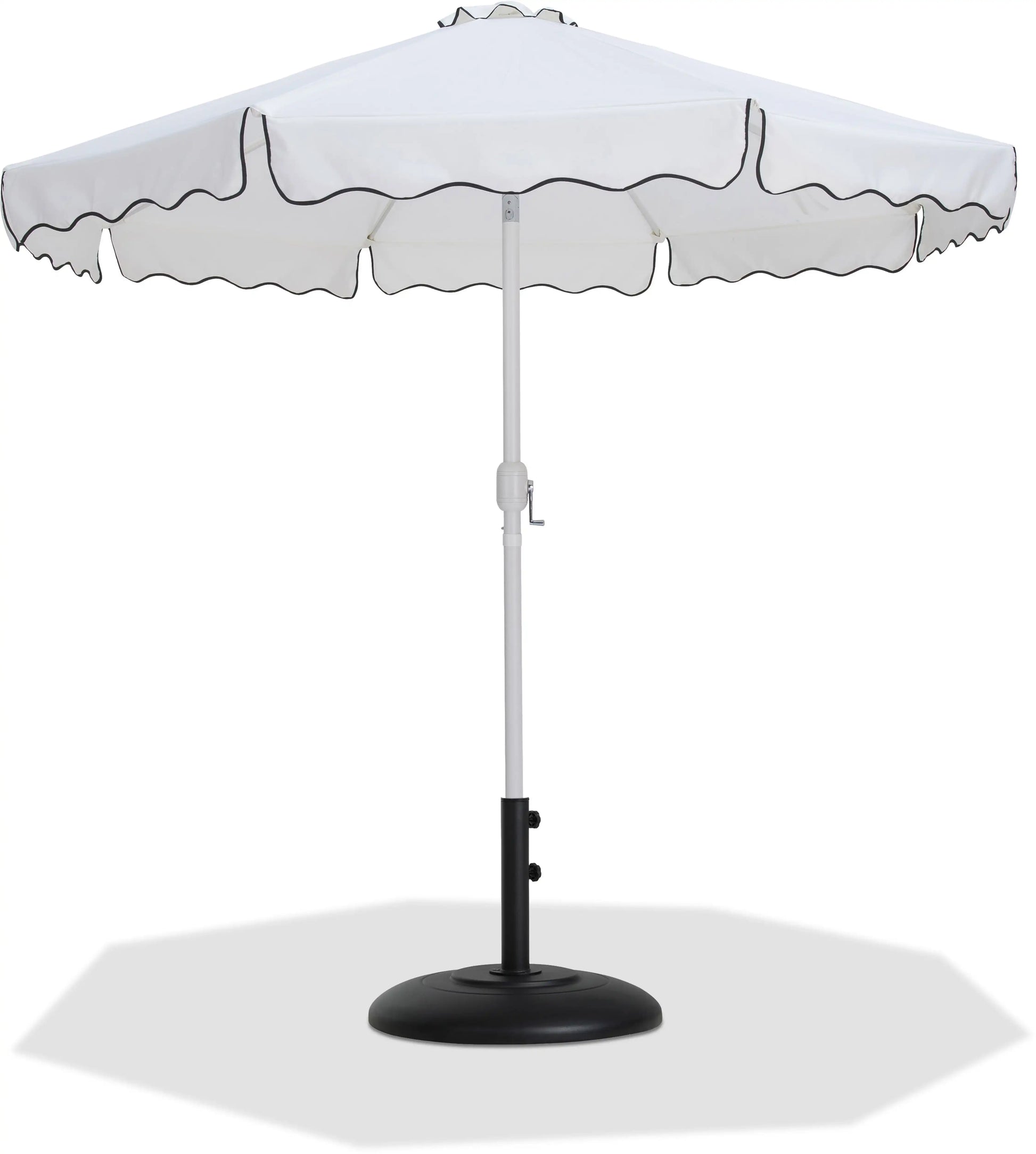 Amalfi - Patio Umbrella - Black Base / White Pole - Best Buy Furniture