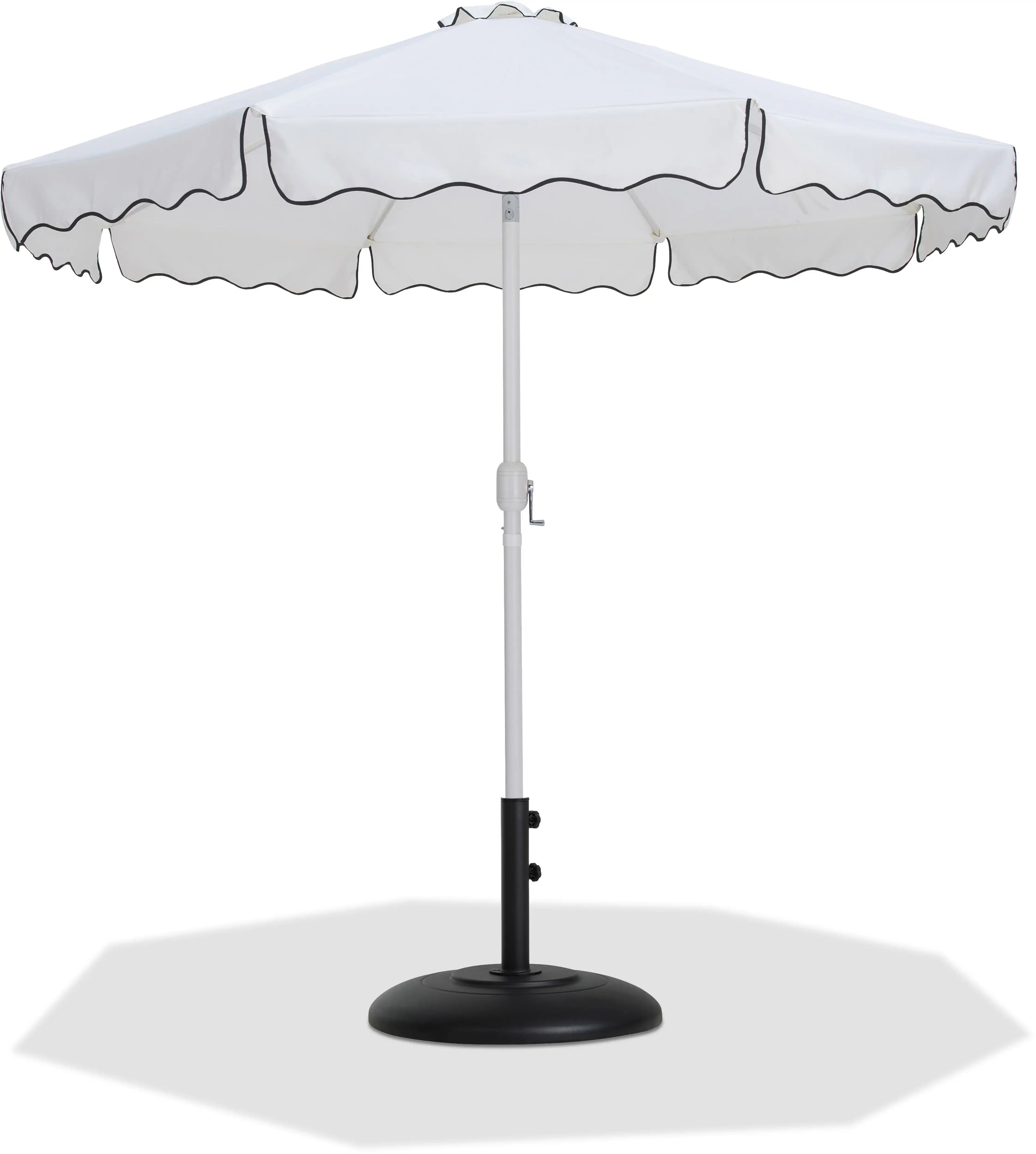 Amalfi - Patio Umbrella - Black Base / White Pole - Best Buy Furniture