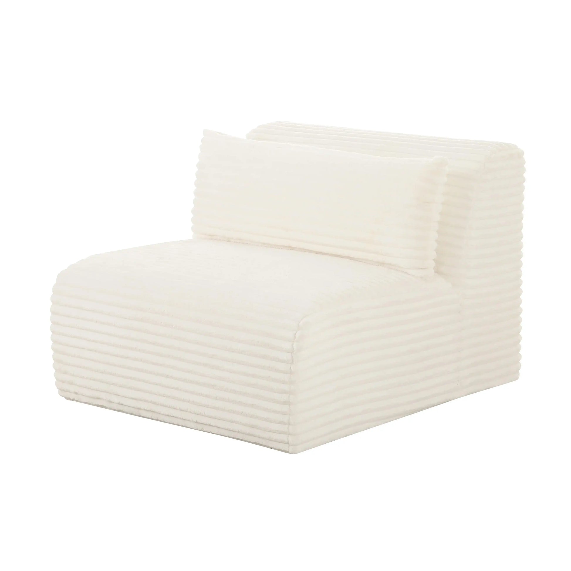 Tarra - Fluffy Oversized Corduroy Modular Armless Chair - Best Buy Furniture