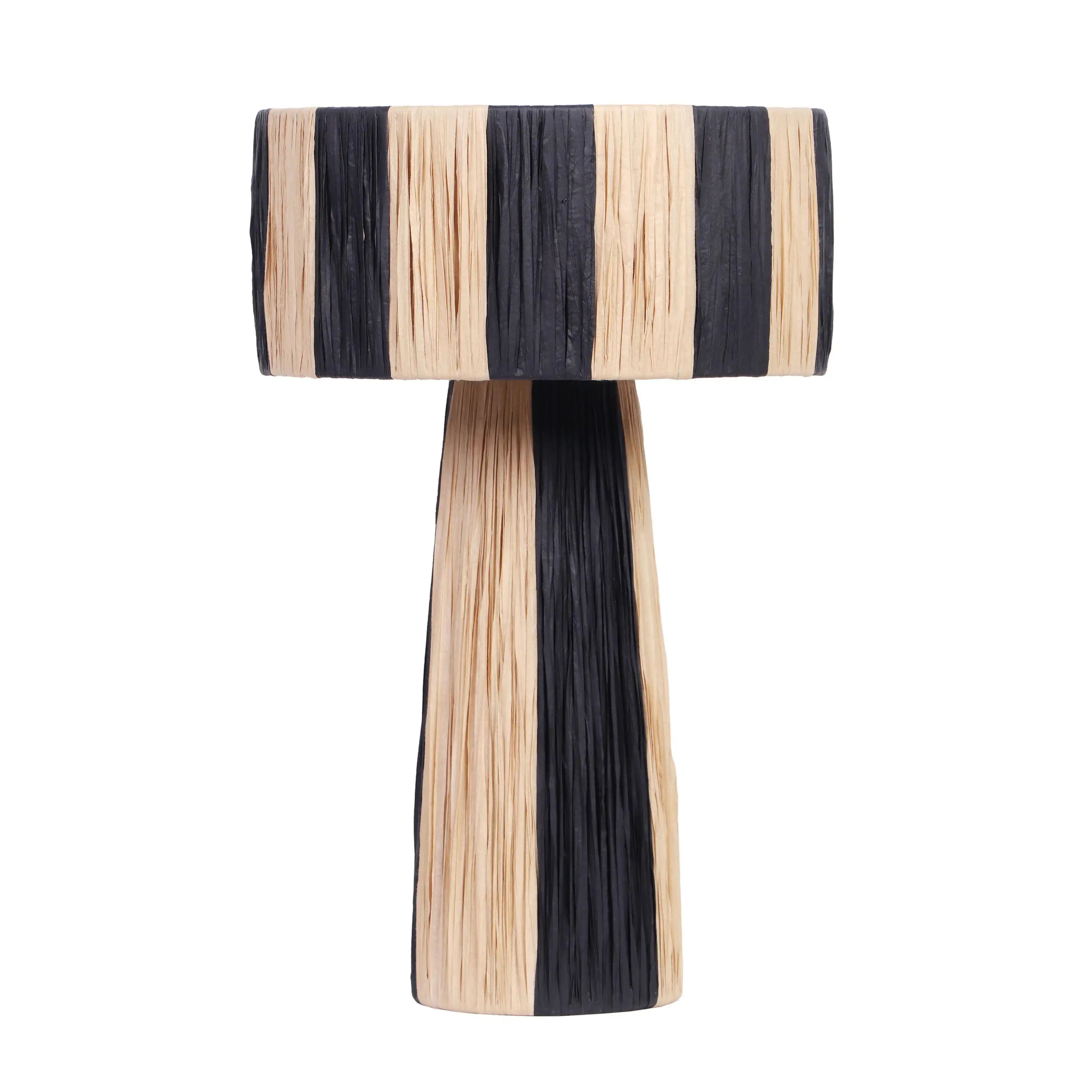 Shelby - Two-Tone Table Lamp - Black / Natural - Best Buy Furniture