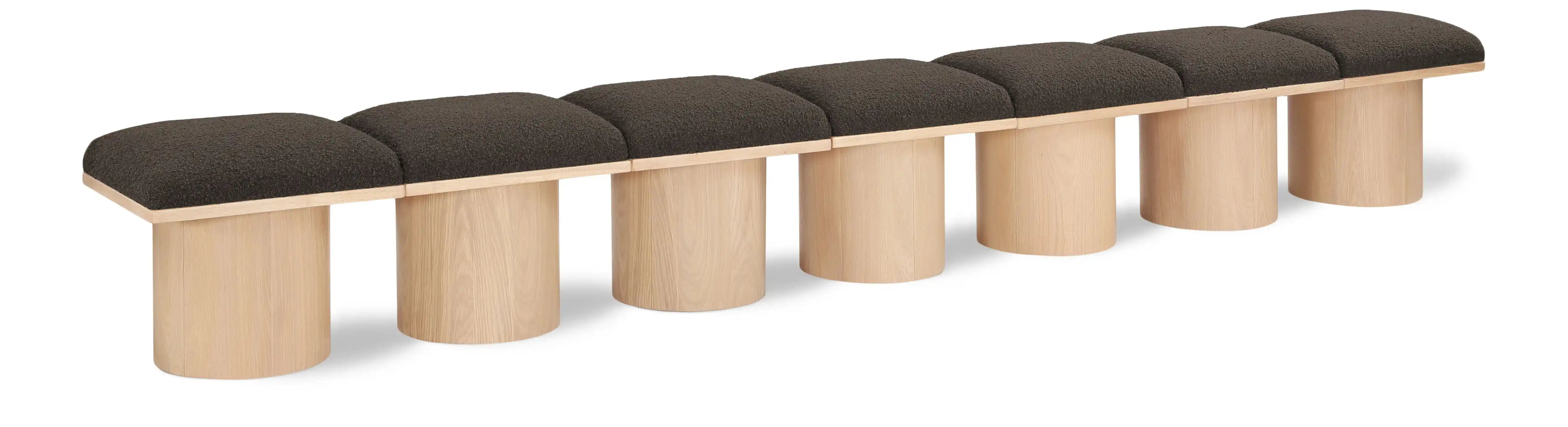 Pavilion - 7 Piece Modular Bench With Natural Base - Best Buy Furniture