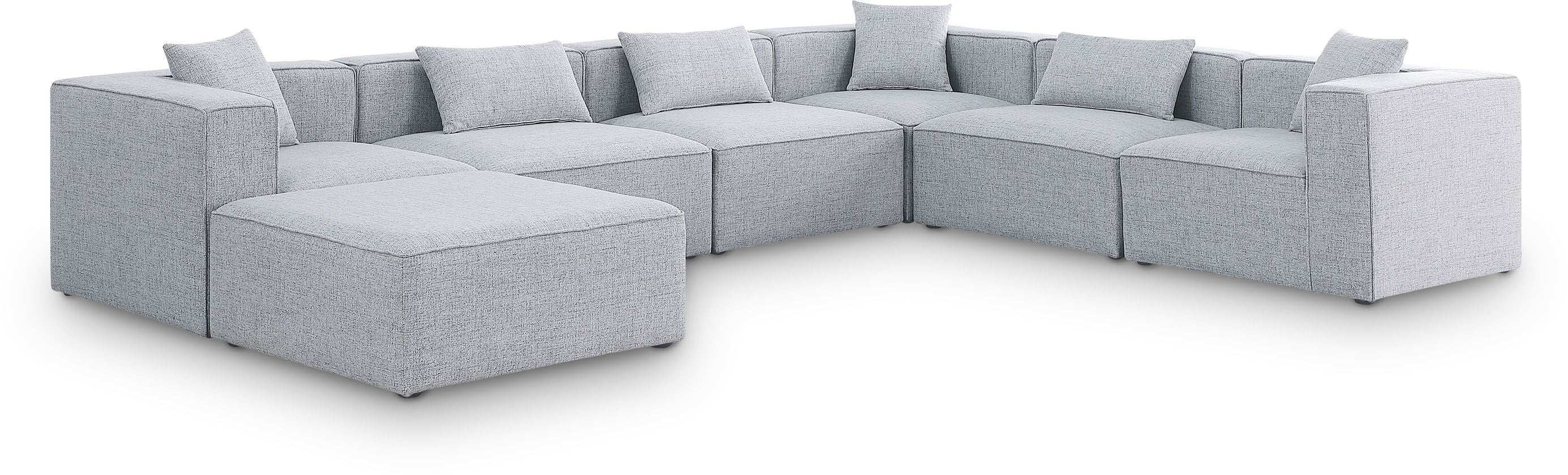 Cube - Linen 7 Piece Modular Sectional - Best Buy Furniture