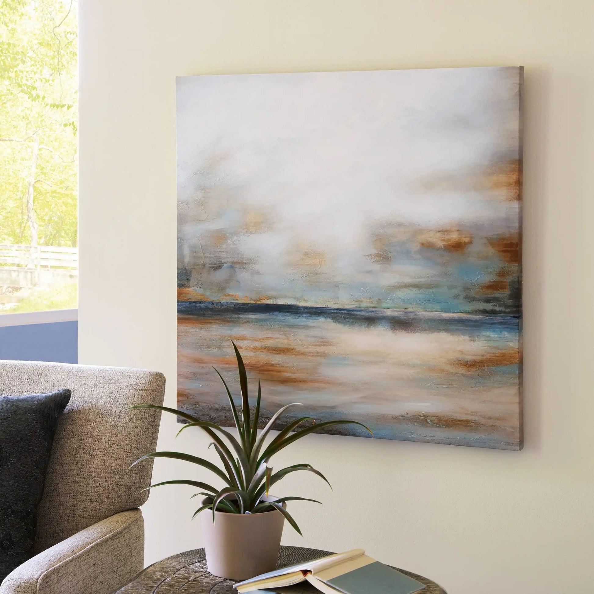 Weatheridge - Wall Art - Grey / Gold - Best Buy Furniture