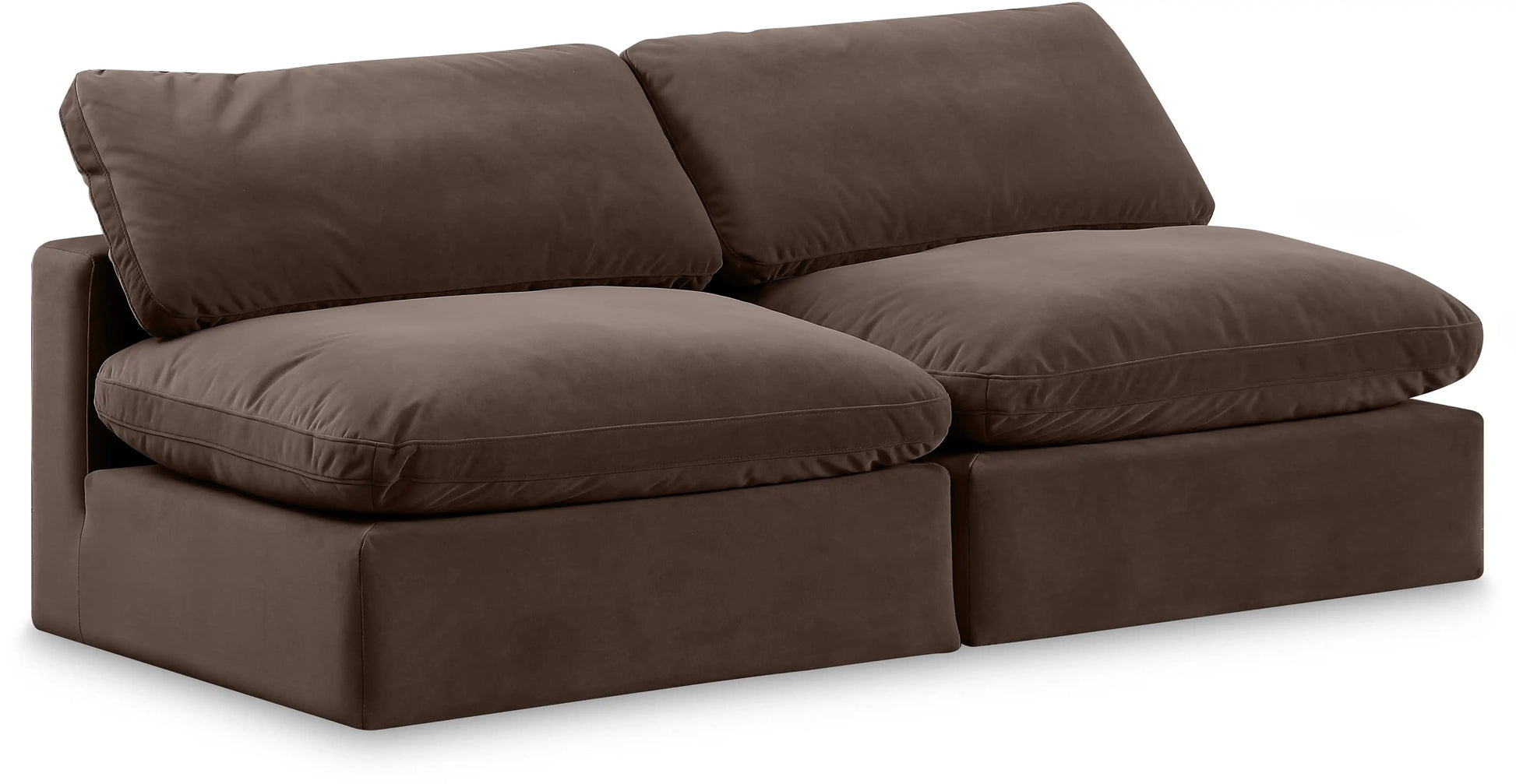 Comfy - Velvet Modular Armless Sofa 2 Seats - Best Buy Furniture