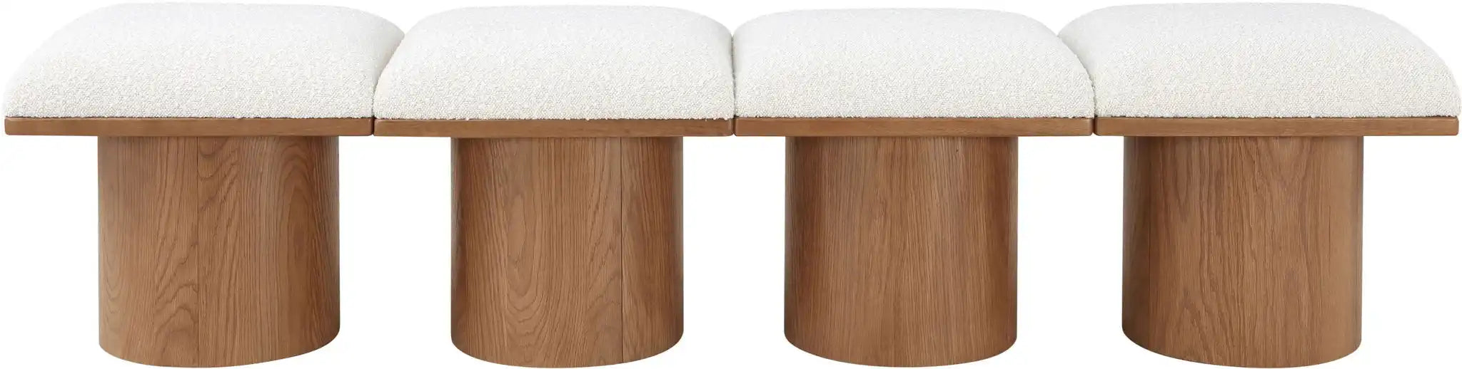 Pavilion - 4 Piece Modular Bench With Brown Base