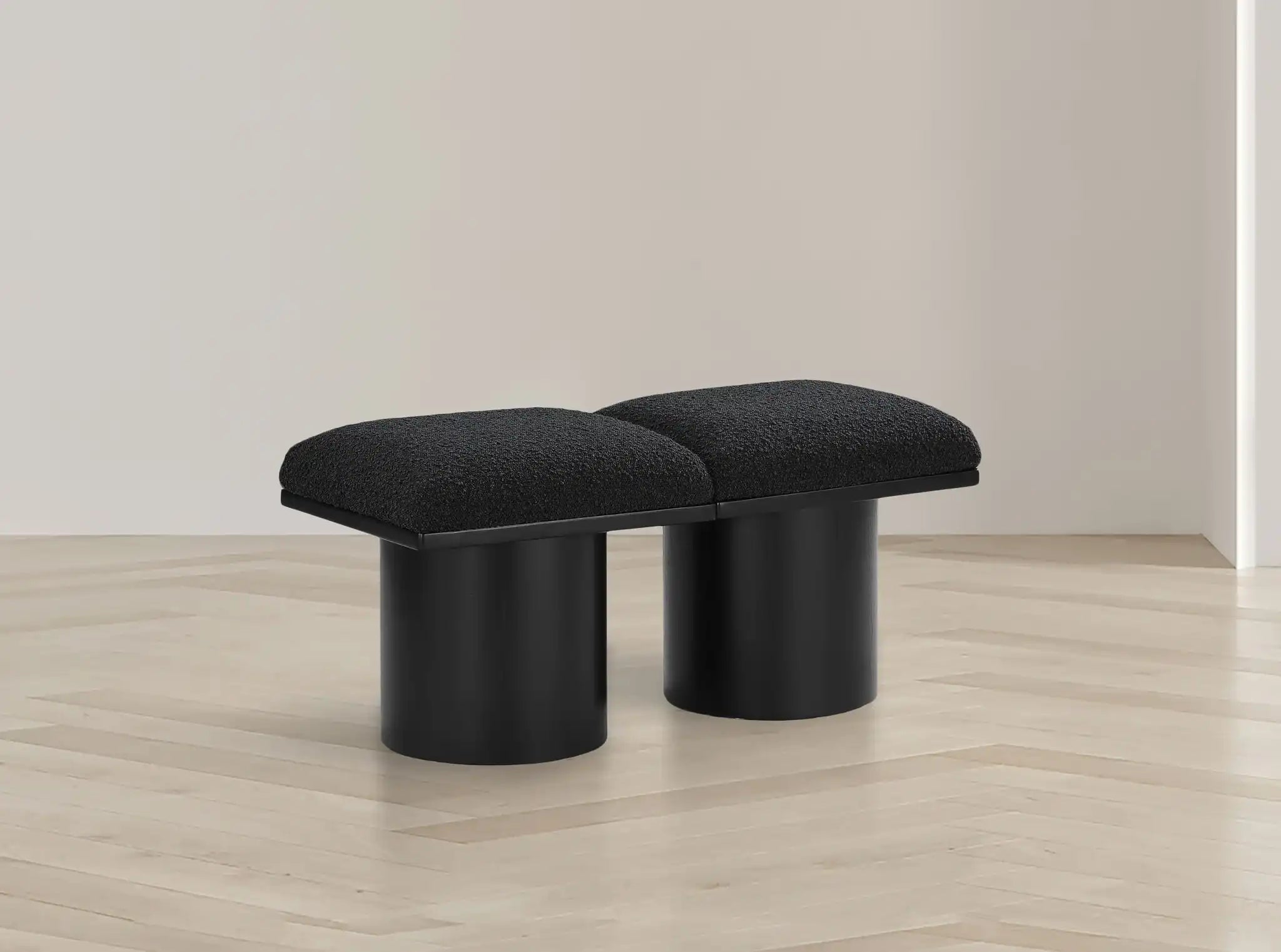 Pavilion - 2 Piece Modular Bench With Black Base