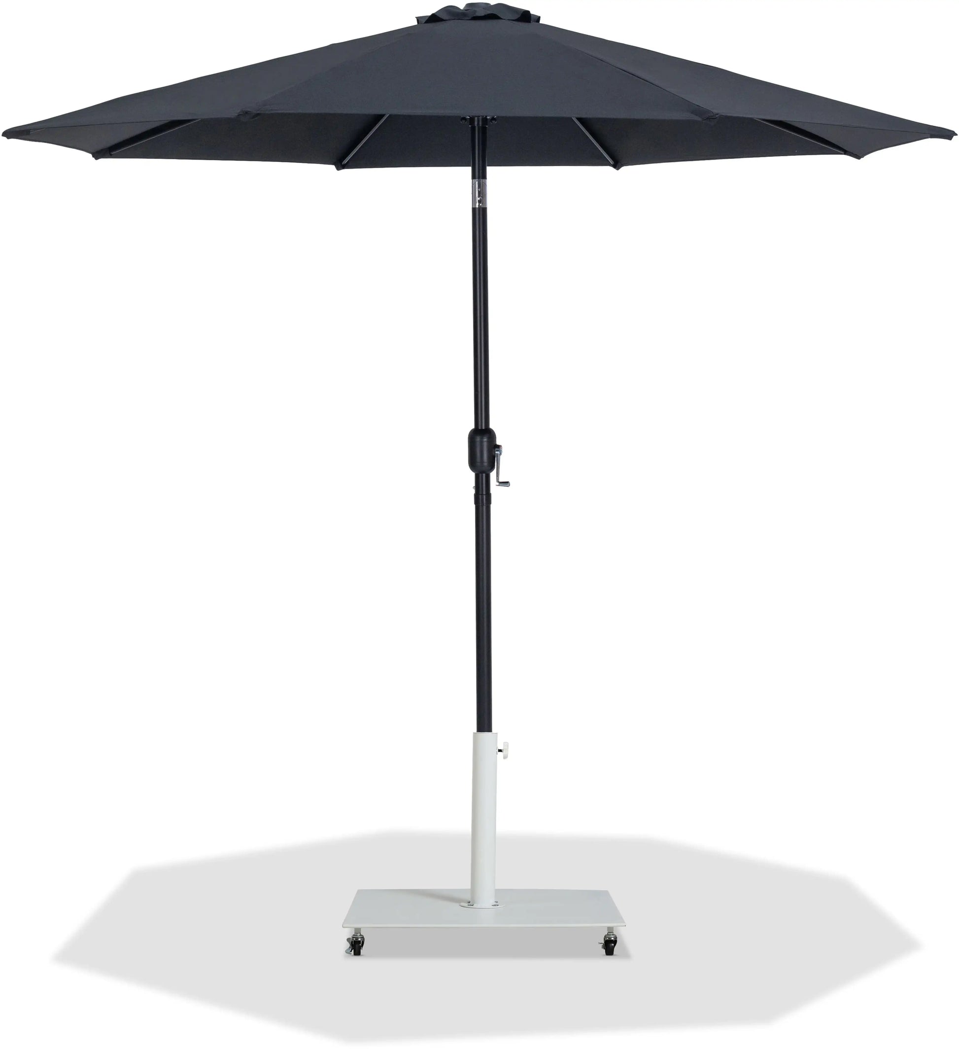 Fiji - Aluminum Patio Umbrella With Square White And Black Base - Best Buy Furniture