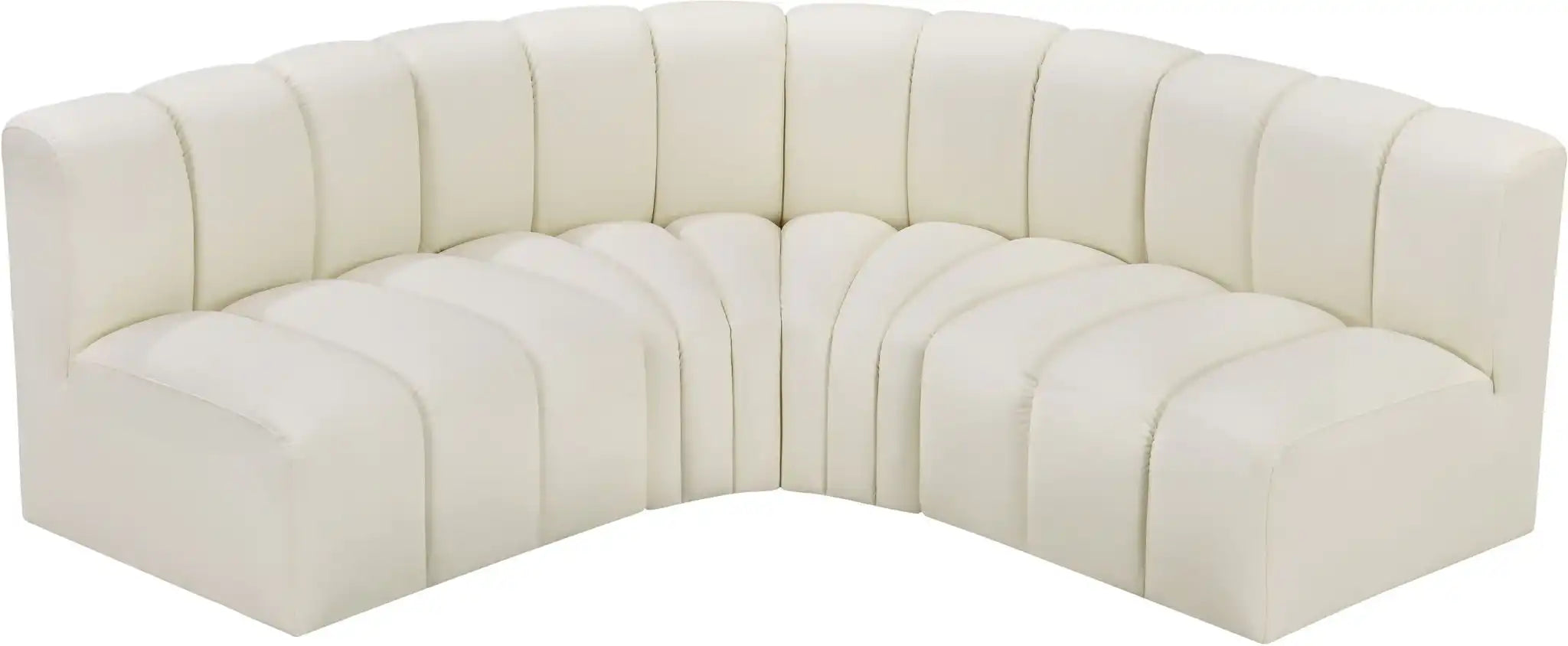 Arc - Faux Leather 4 Piece Corner Modular Sofa