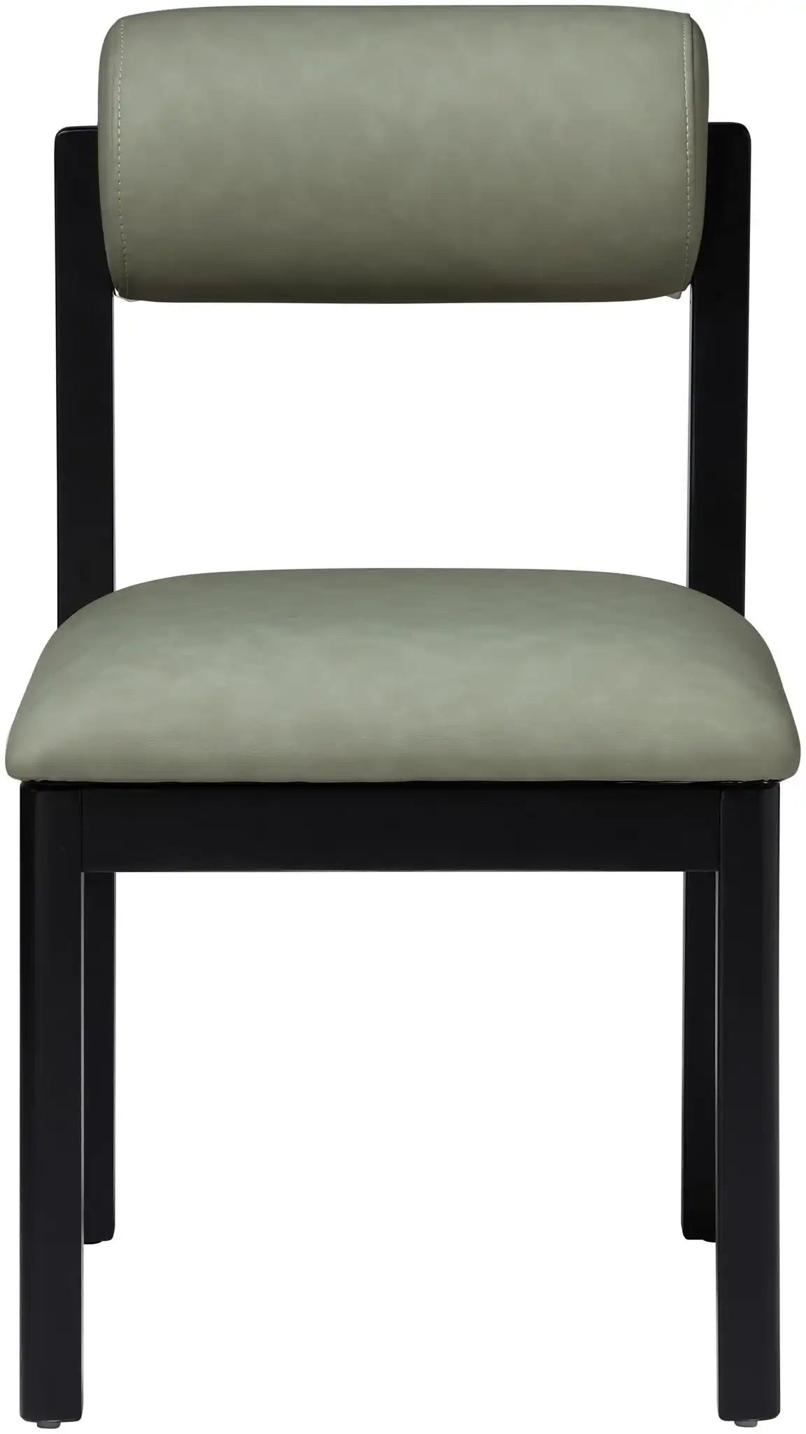 Roundhill - Faux Leather Dining Chair (Set of 2) - Black Frame