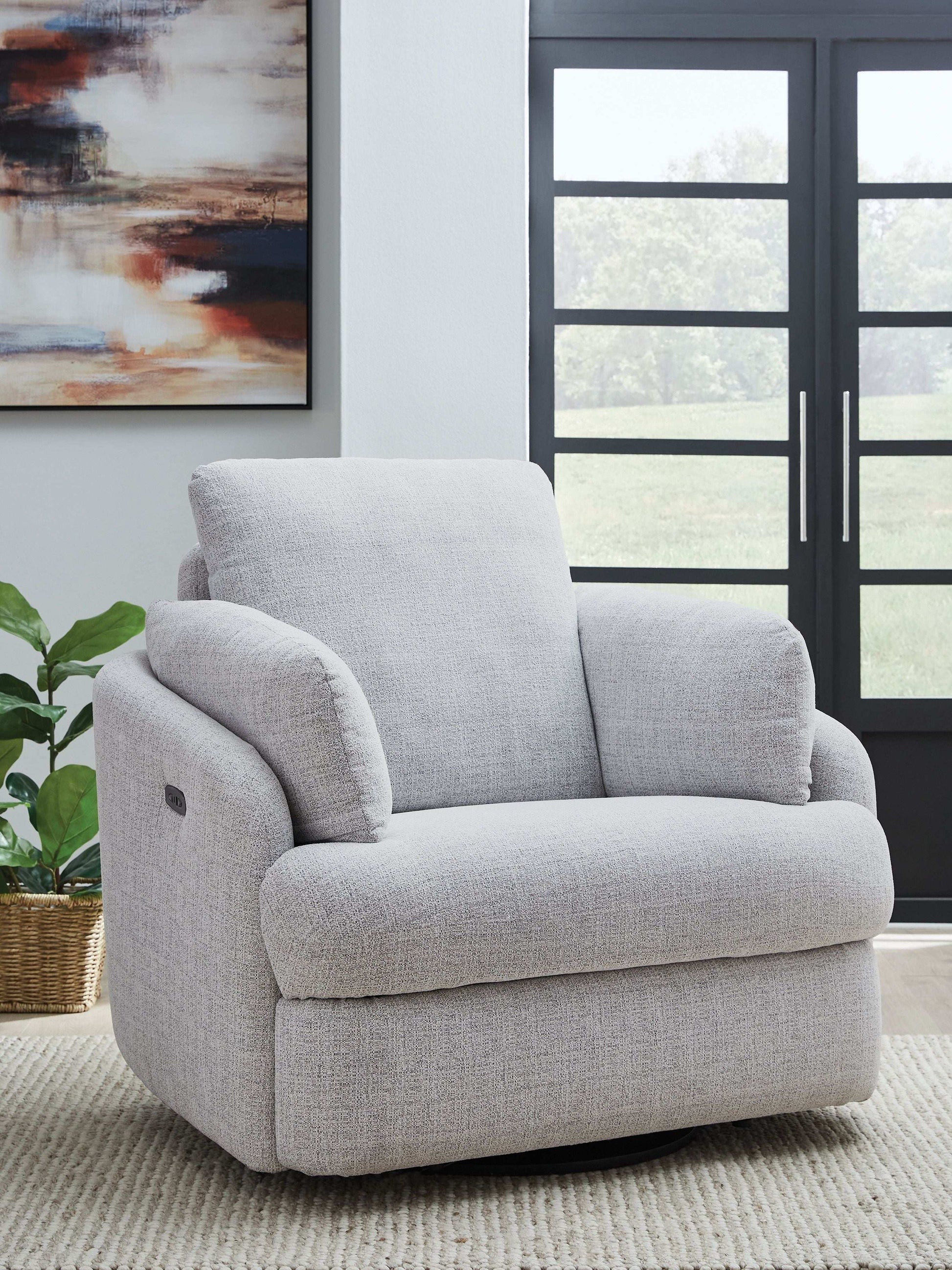 Alainmont Next-Gen Nuvella - Swivel Power Recliner - Best Buy Furniture