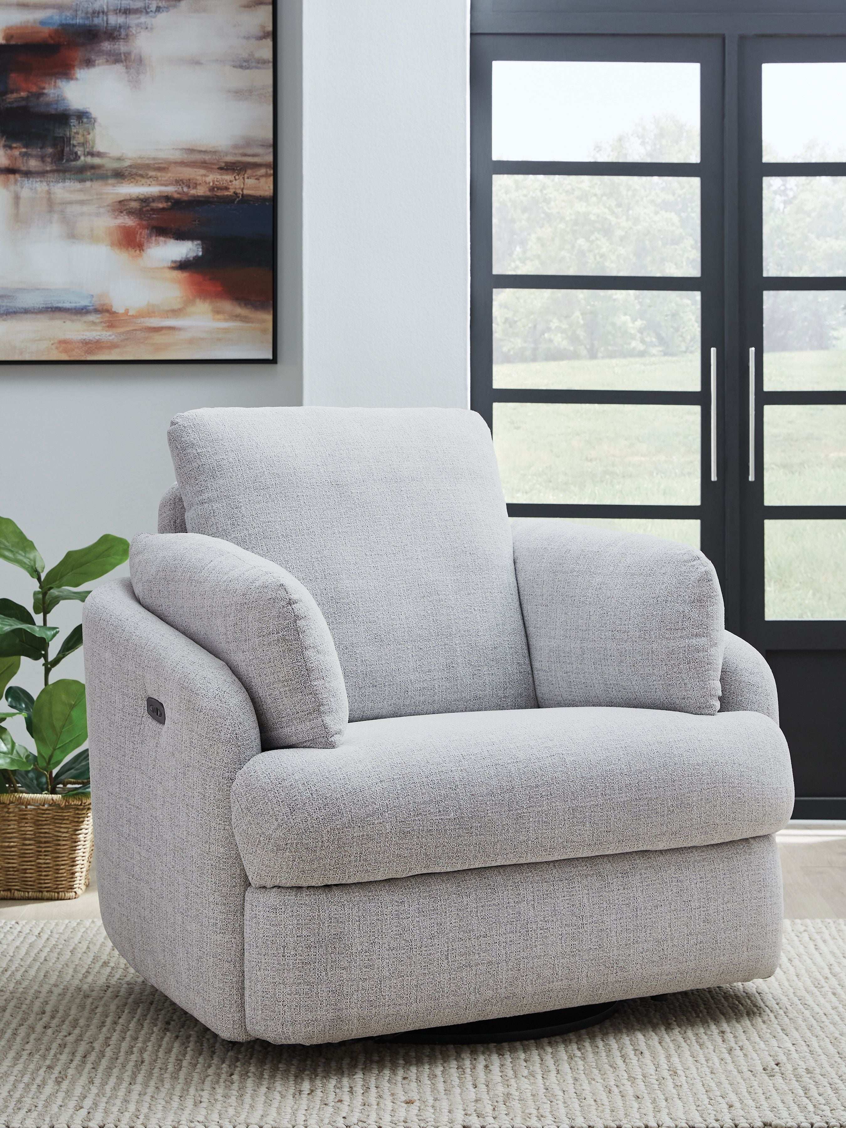 Alainmont Next-Gen Nuvella - Swivel Power Recliner - Best Buy Furniture