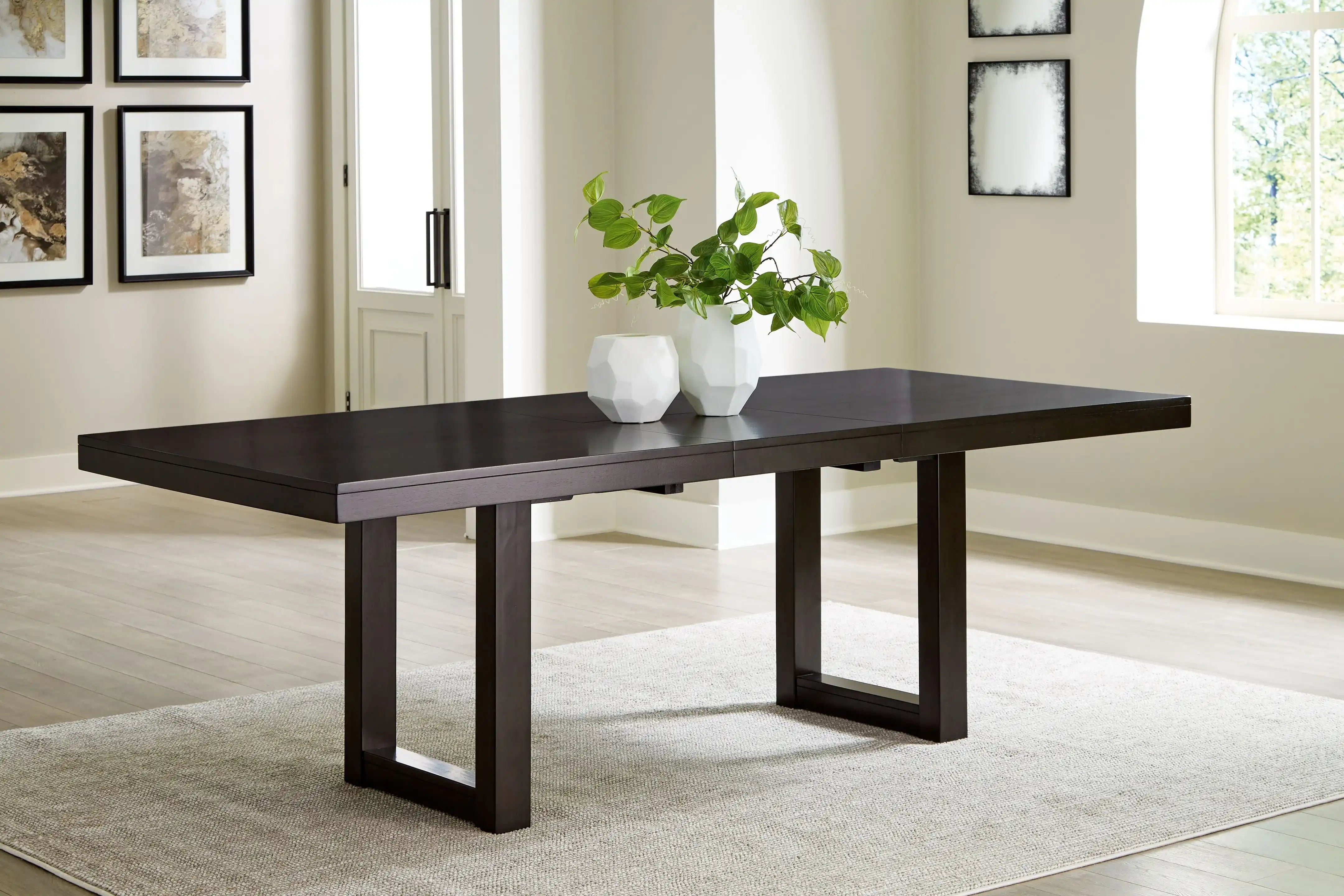Neymorton - Rectangular Dining Room Butterfly Extension Table - Dark Grayish Brown - Best Buy Furniture