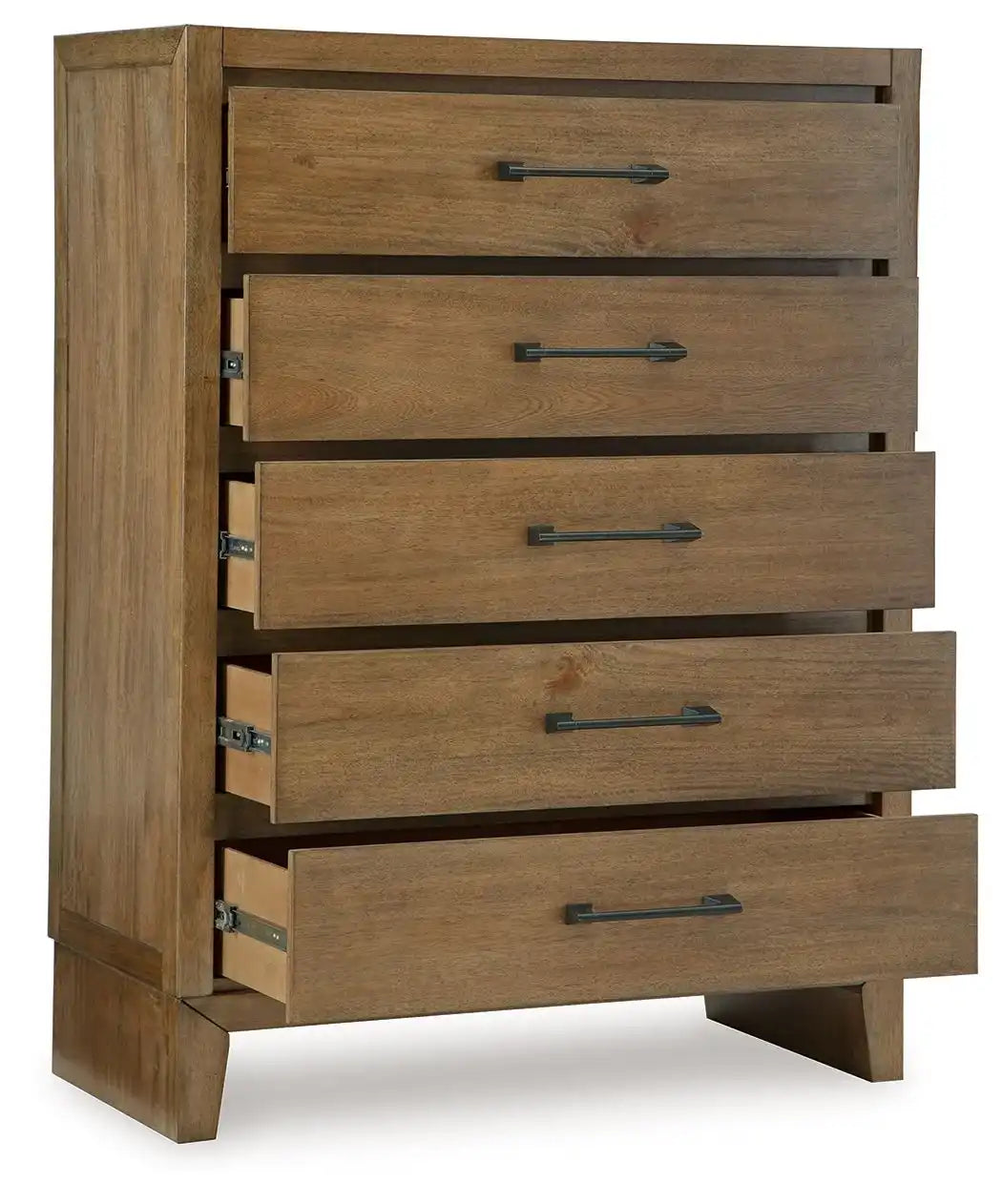 Sherbana - Five Drawer Chest - Light Brown - Best Buy Furniture