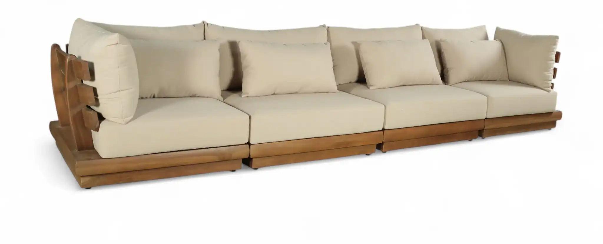 Mirella - 4 Piece Water Resistant Fabric Outdoor Patio Modular Sectional - Best Buy Furniture