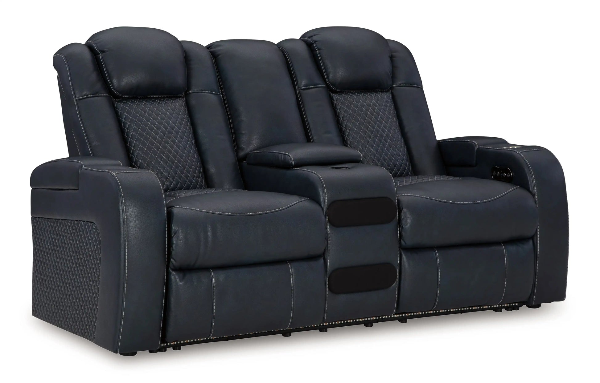 Fyne-dyme - Power Reclining Loveseat With Console/Adj Hdrst - Best Buy Furniture