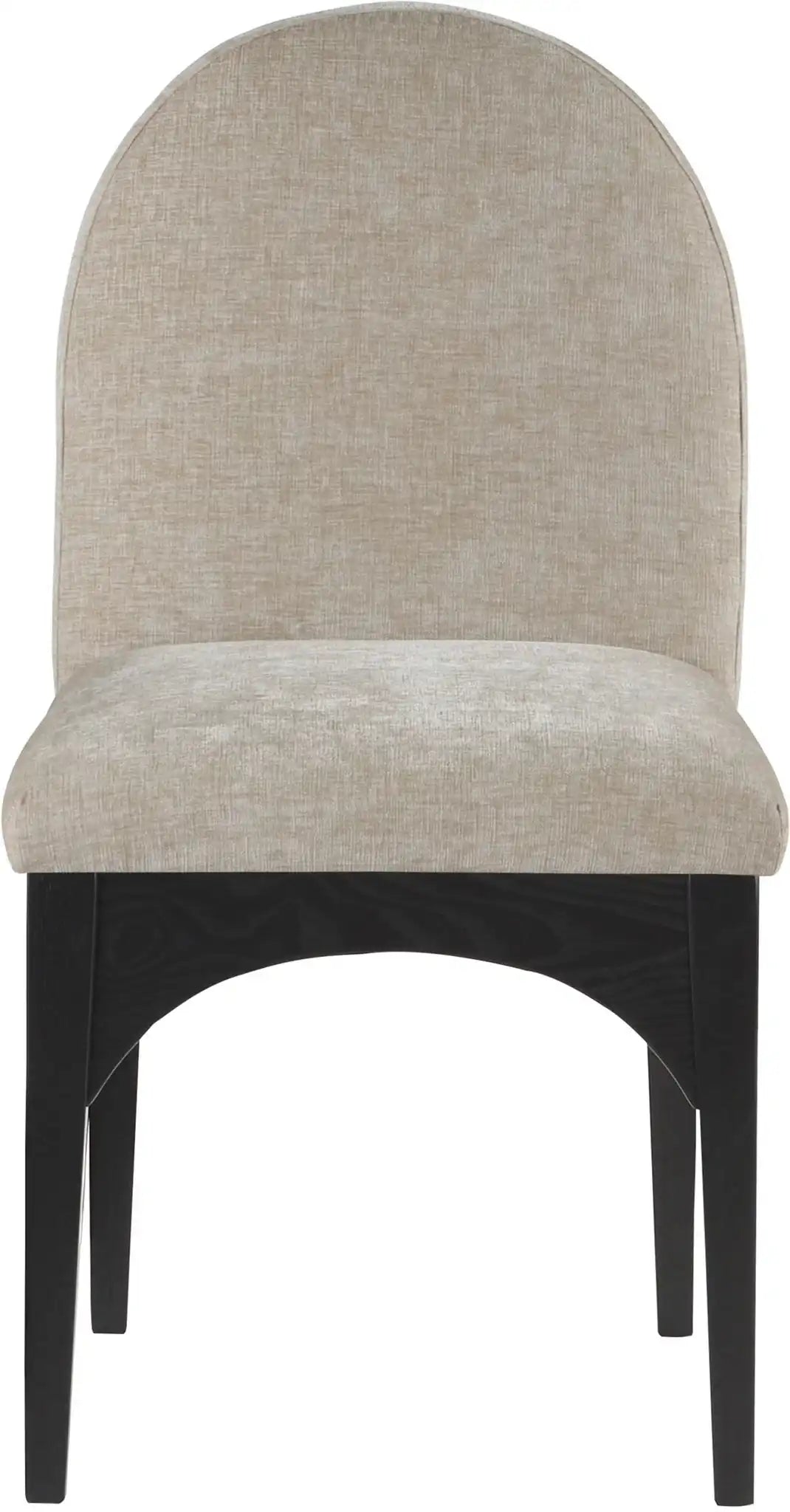 Waldorf - Chenille Dining Side Chair With Black Legs