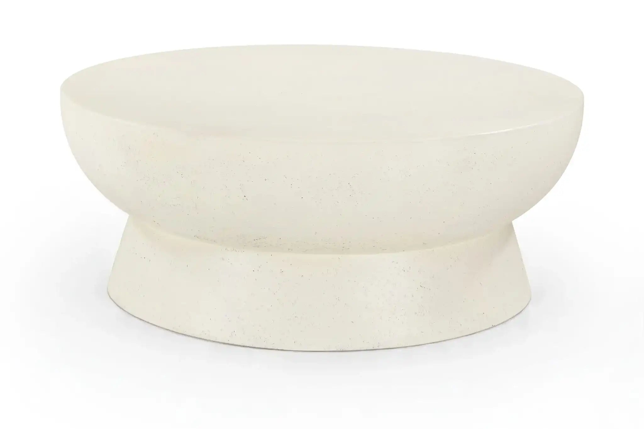 Avaya - Concrete And Fiberglass Indoor / Outdoor Coffee Table - Cream - Best Buy Furniture