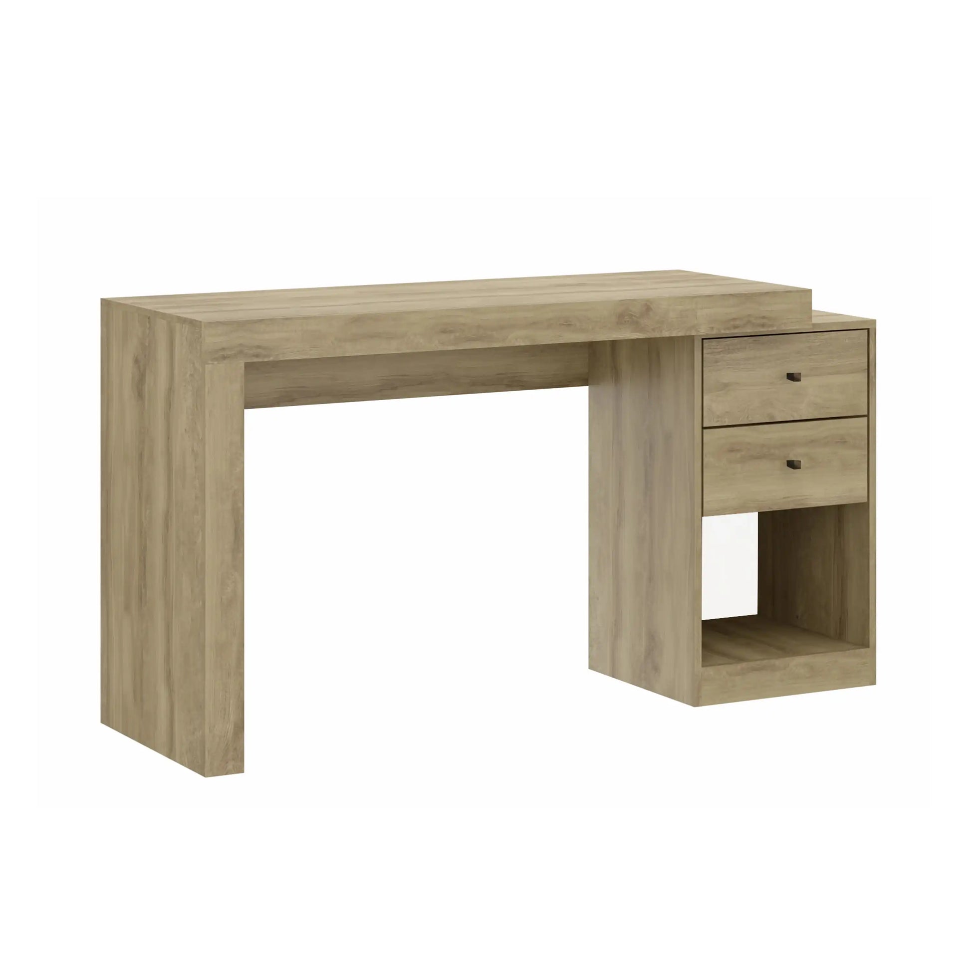Techni Mobili Expandable Home Office Desk, Pine - Best Buy Furniture