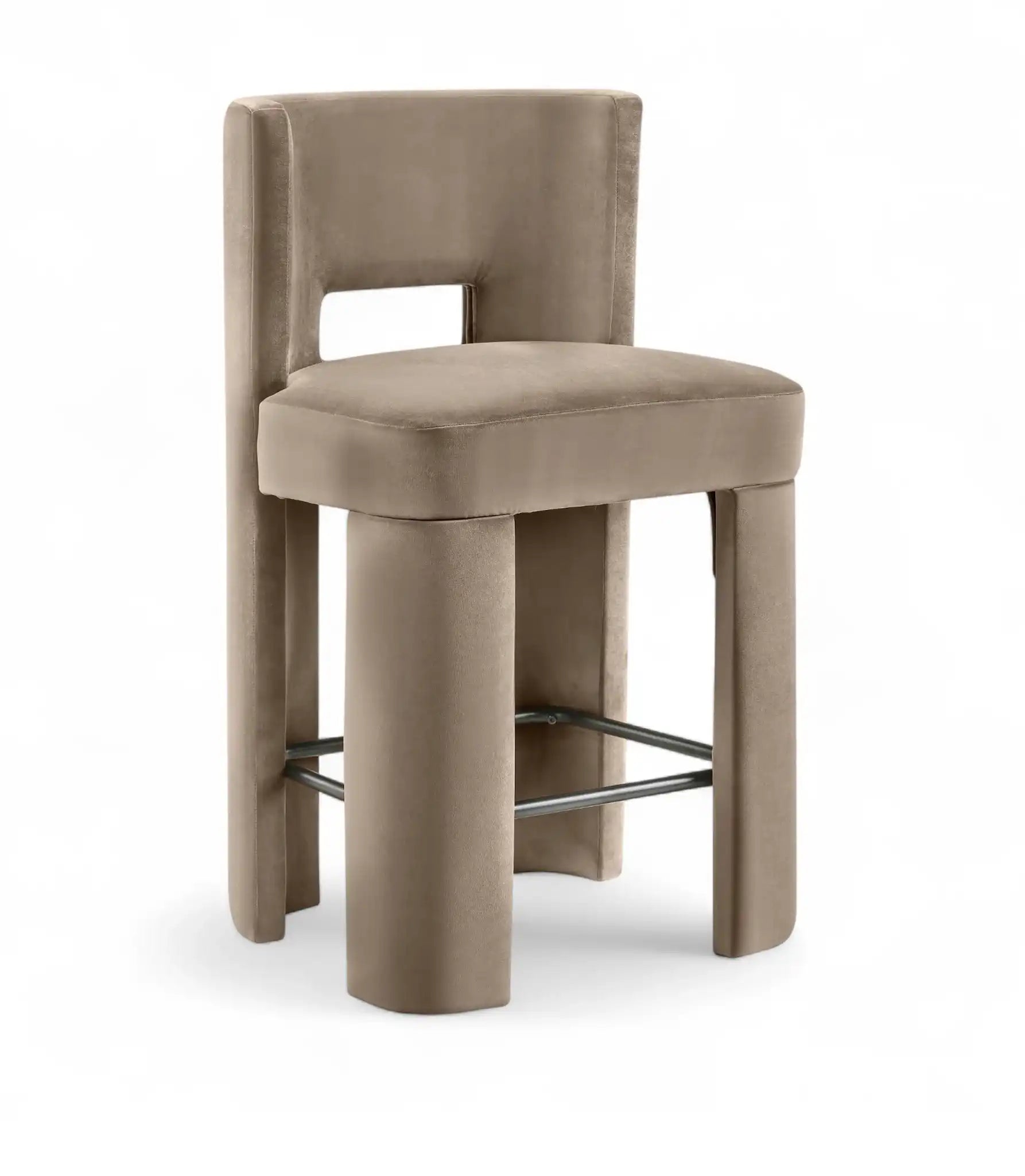 Zuno - Velvet Performance Fabric Upholstered Counter Stool (Set of 2) - Best Buy Furniture