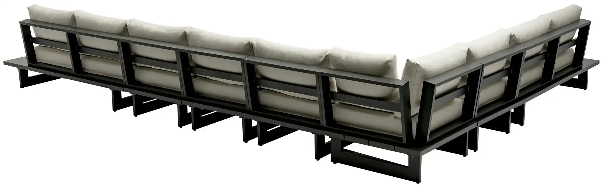Maldives - 7 Piece Water Resistant Outdoor Patio Modular Sectional With Gray Base