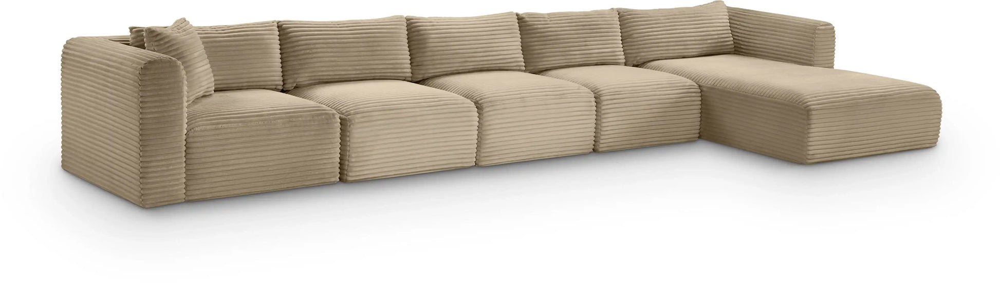 Shaggy - Fabric 5 Piece Modular Sectional With Chaise - Best Buy Furniture