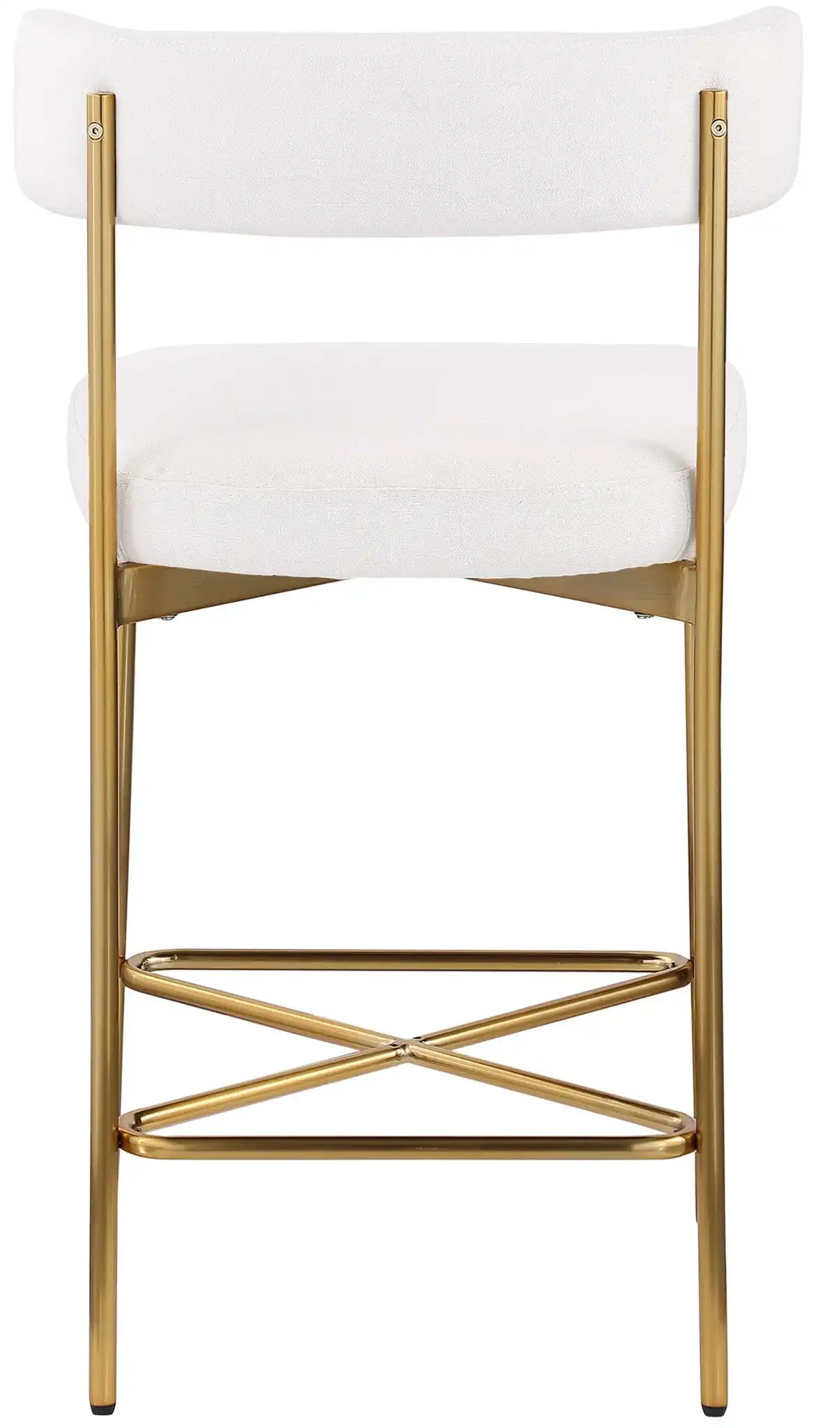 Rivage - Durable Stool With Gold Frame (Set of 2)