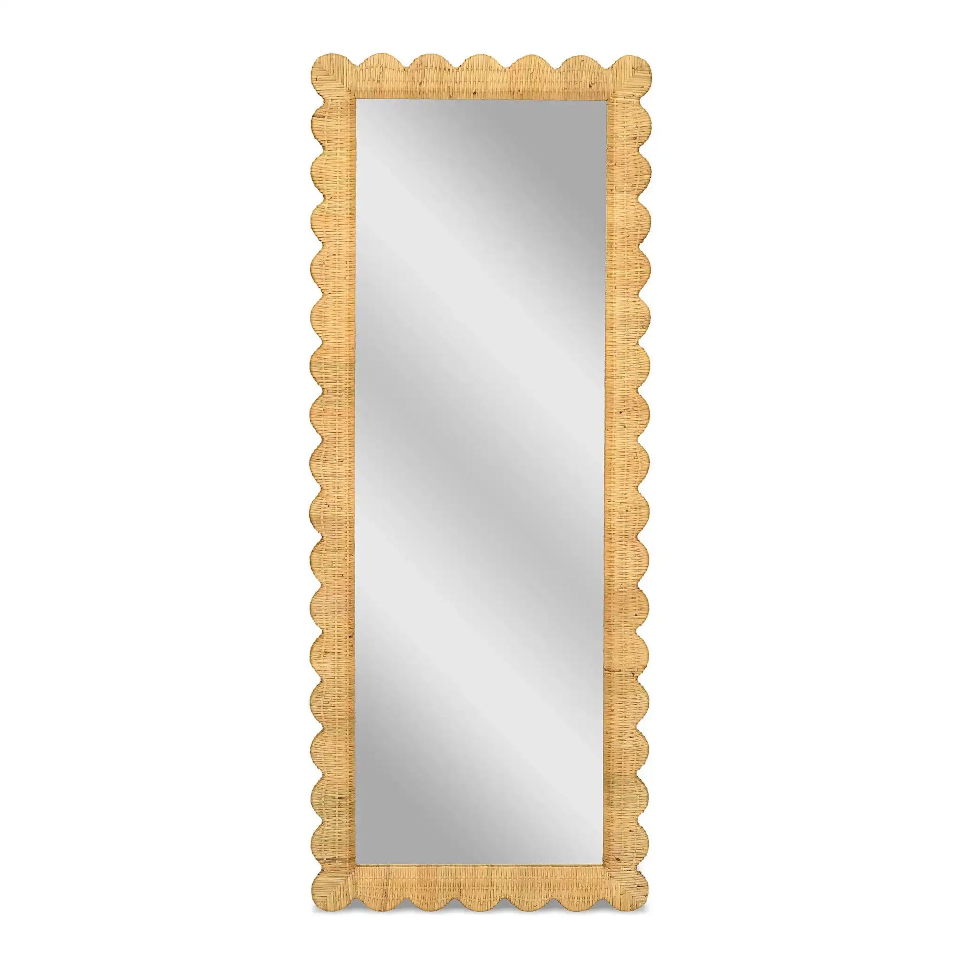 Bama - Rattan Long Wall Mirror - Natural - Best Buy Furniture