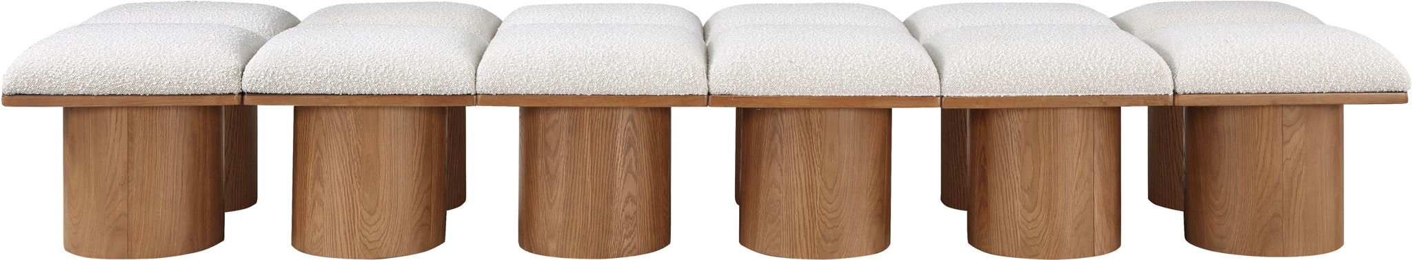 Pavilion - 12 Piece Modular Bench With Brown Base