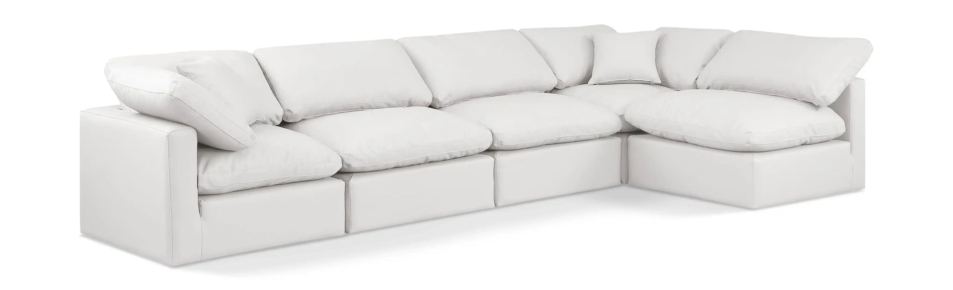 Indulge - Faux Leather 5 Piece Modular Sectional - Best Buy Furniture