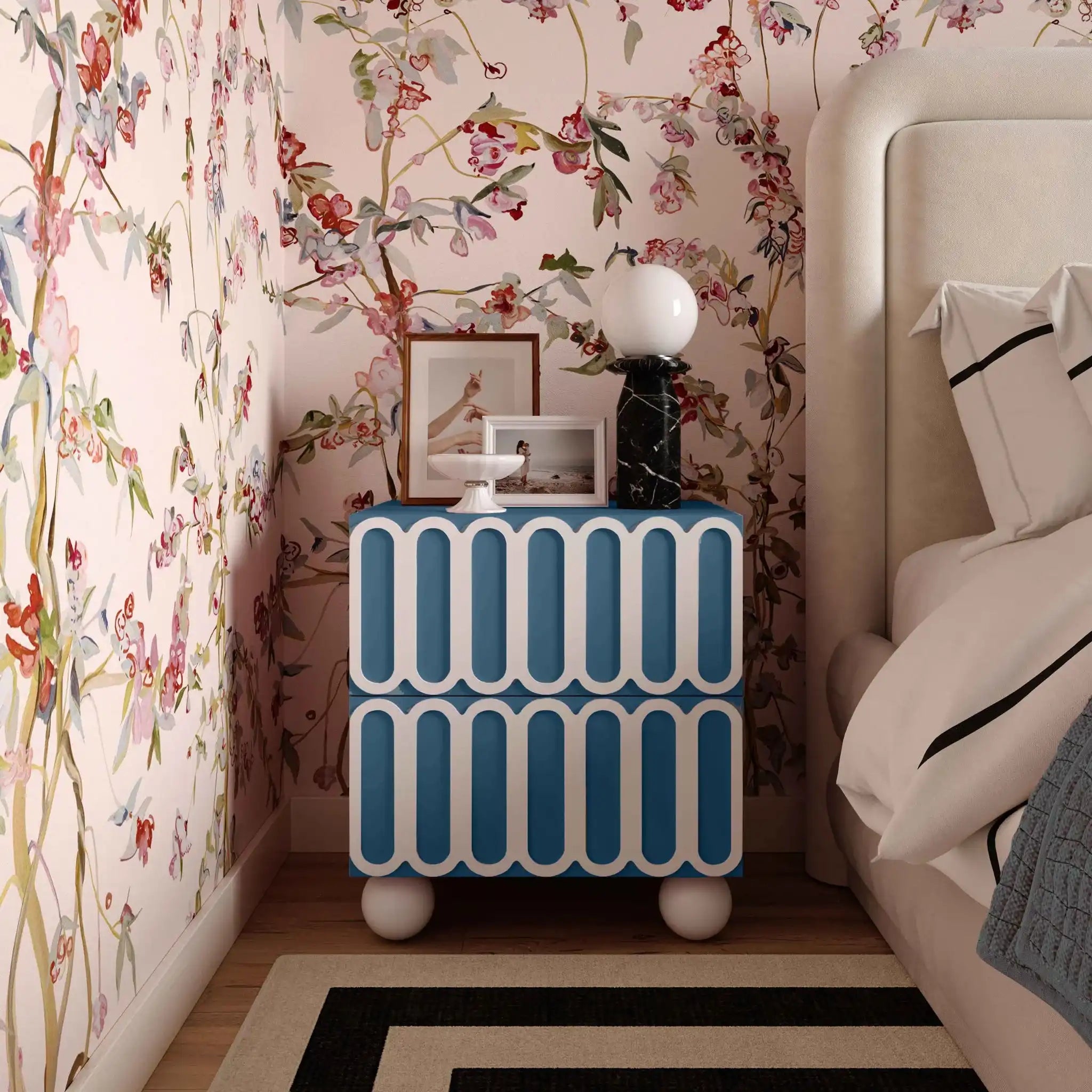 Tori - Motif Nightstand - Blue